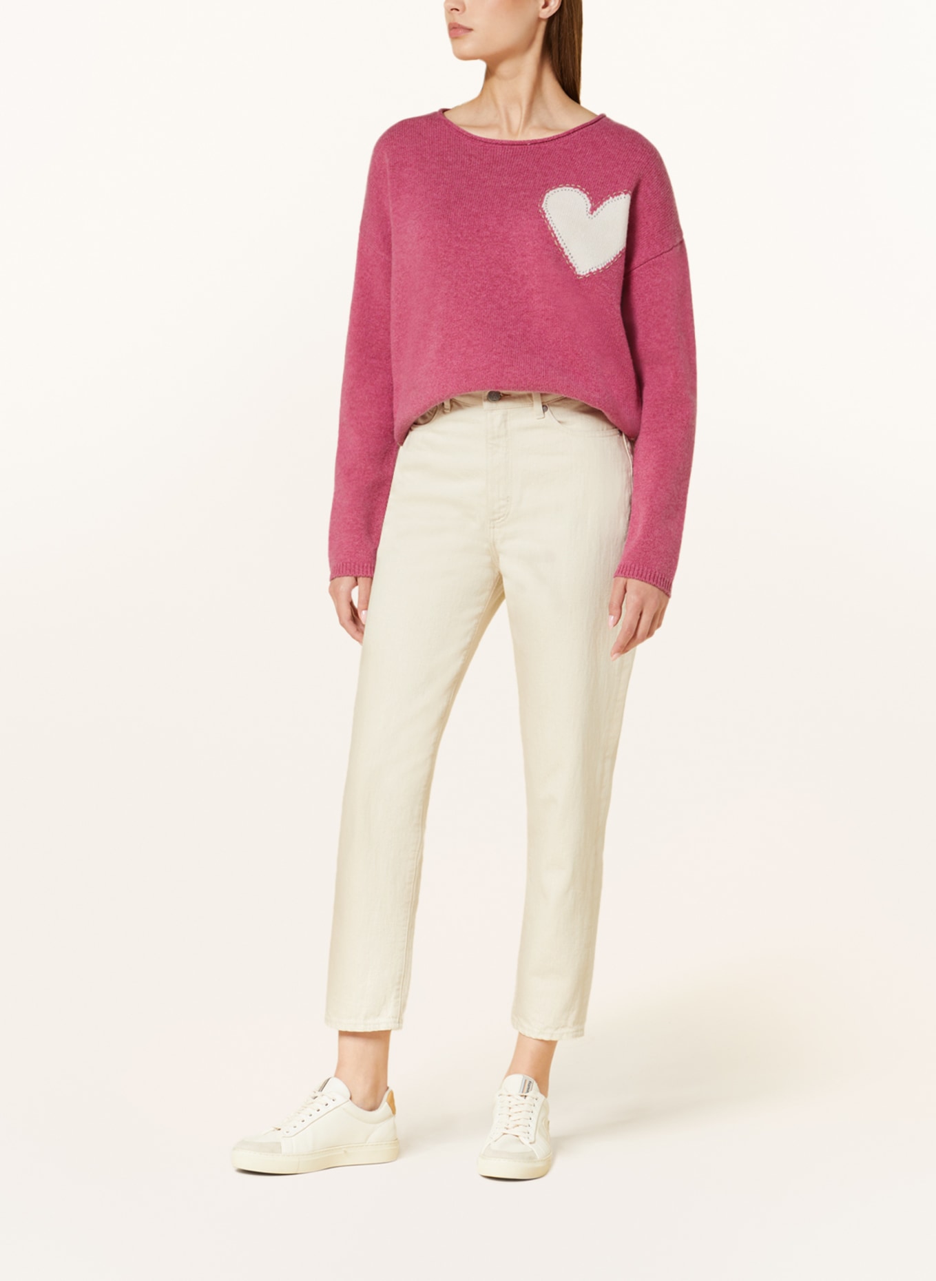 LIEBLINGSSTÜCK Sweter ZELDAL z ozdobnymi kamykami, Kolor: FUKSJA (Obrazek 2)