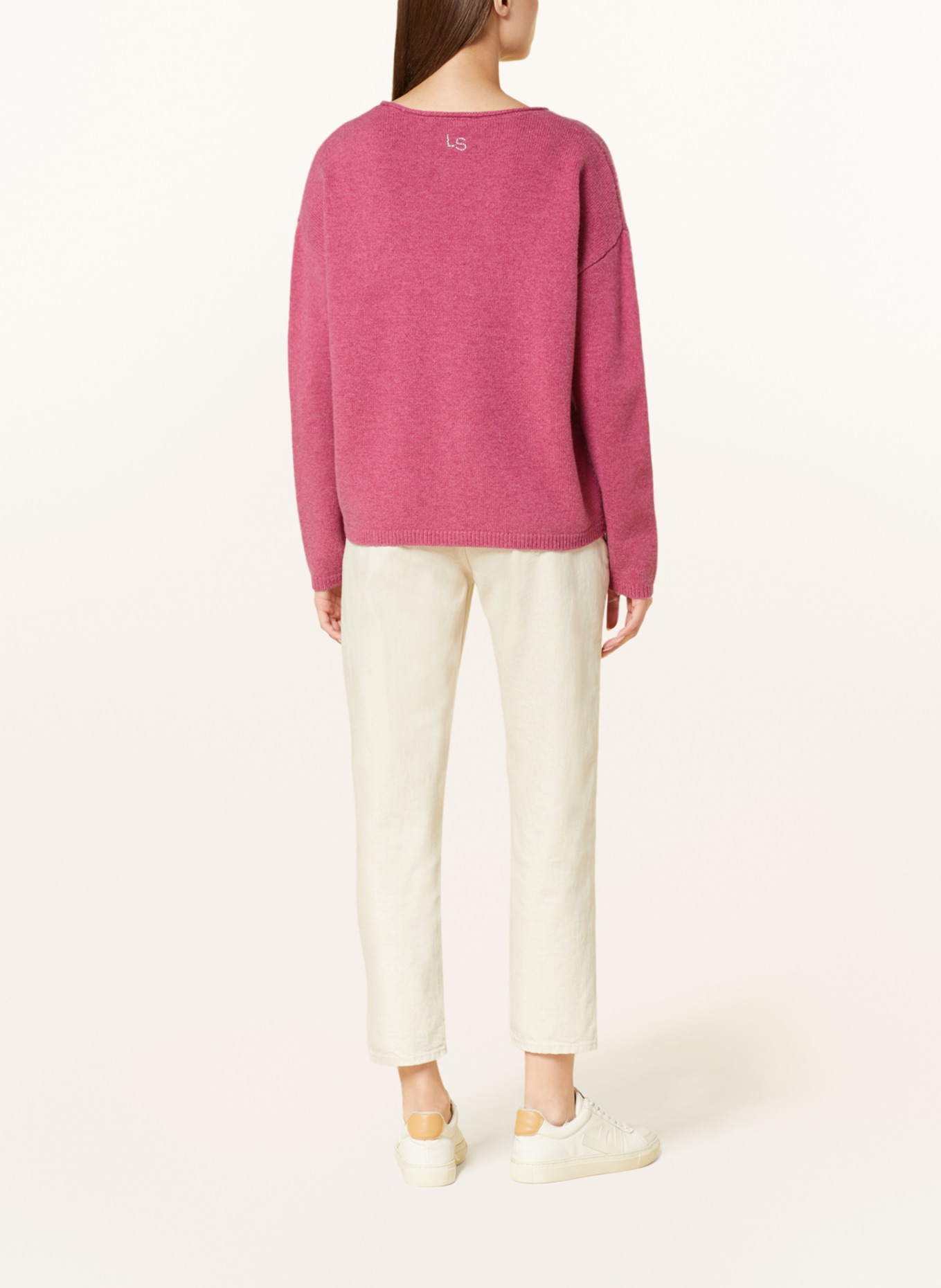 LIEBLINGSSTÜCK Sweter ZELDAL z ozdobnymi kamykami, Kolor: FUKSJA (Obrazek 3)