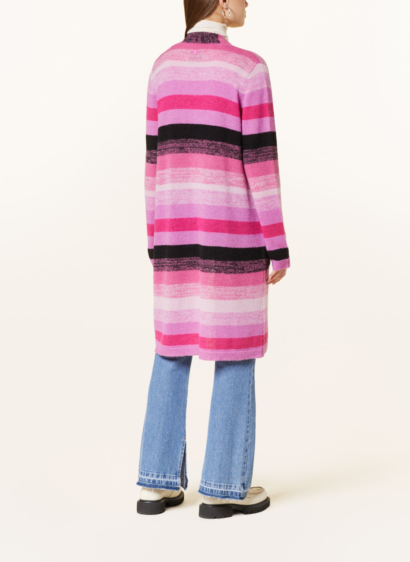 LIEBLINGSSTÜCK Knit cardigan KASIAL with alpaca, Color: FUCHSIA/ PINK/ BLACK (Image 3)