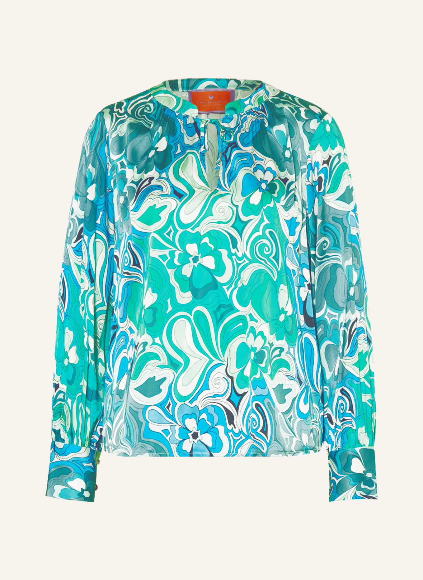 LIEBLINGSSTÜCK Shirt blouse ONUMAL, Color: LIGHT BLUE/ LIGHT GREEN/ TEAL (Image 1)