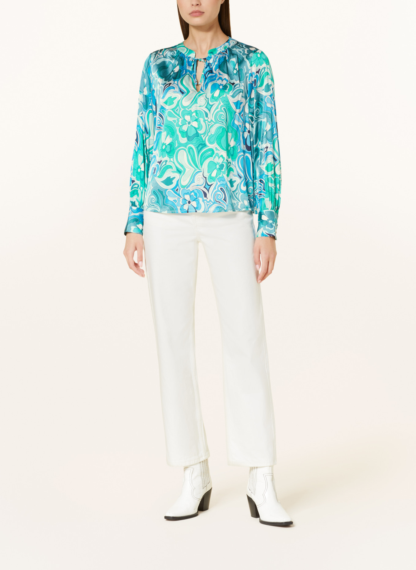LIEBLINGSSTÜCK Shirt blouse ONUMAL, Color: LIGHT BLUE/ LIGHT GREEN/ TEAL (Image 2)