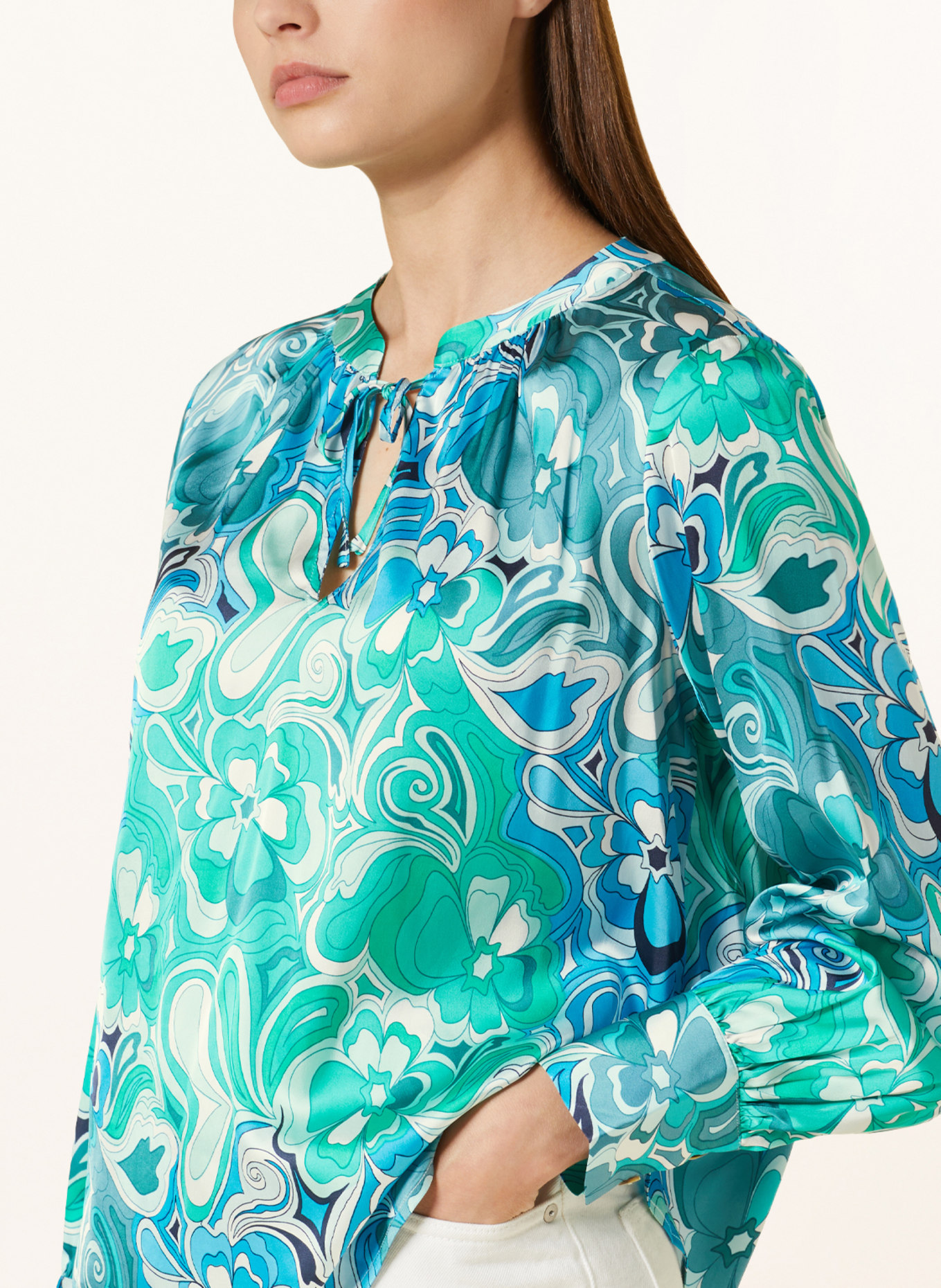 LIEBLINGSSTÜCK Shirt blouse ONUMAL, Color: LIGHT BLUE/ LIGHT GREEN/ TEAL (Image 4)