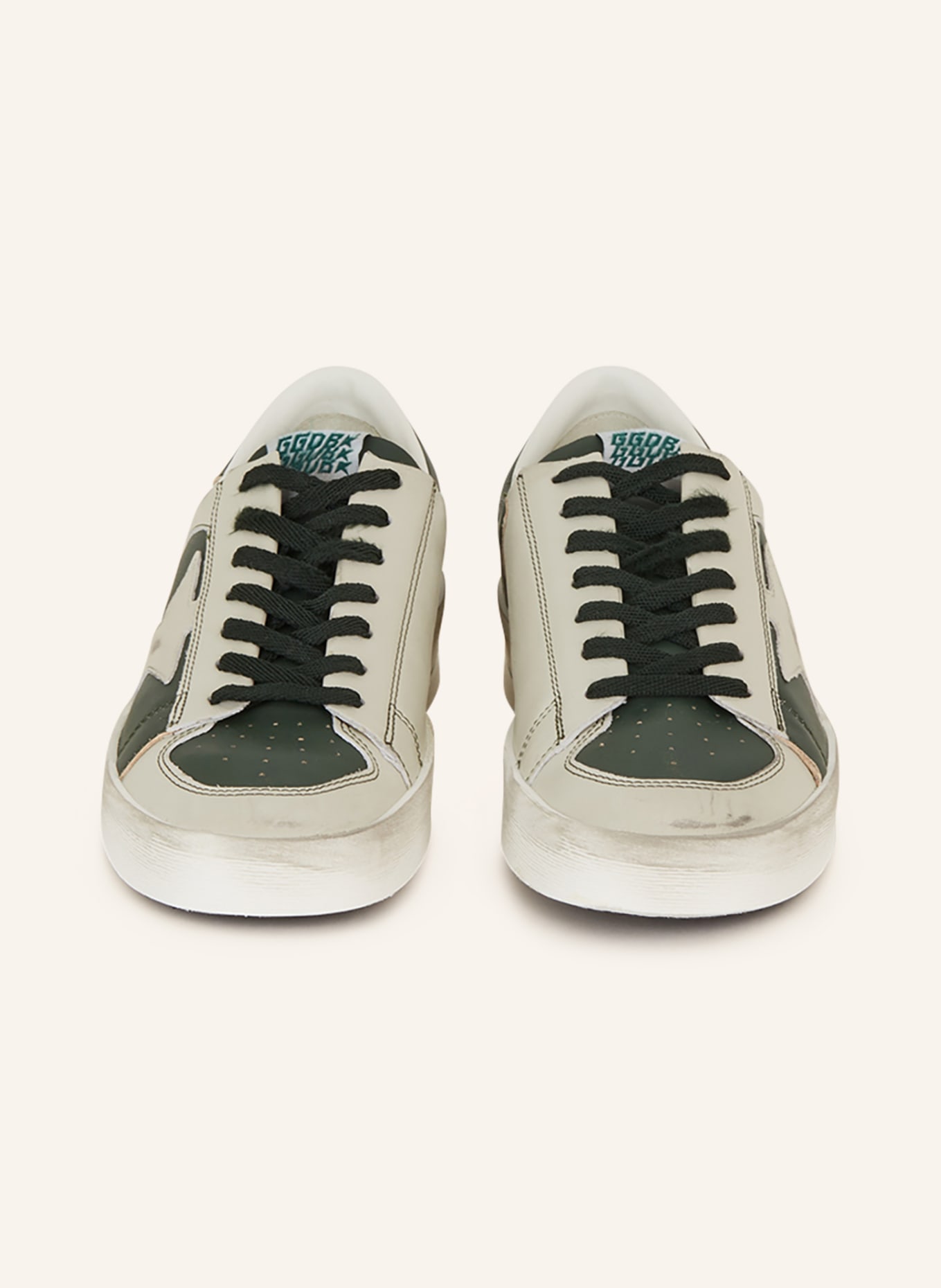 GOLDEN GOOSE Sneakers STARDAN, Color: WHITE/ GREEN (Image 3)