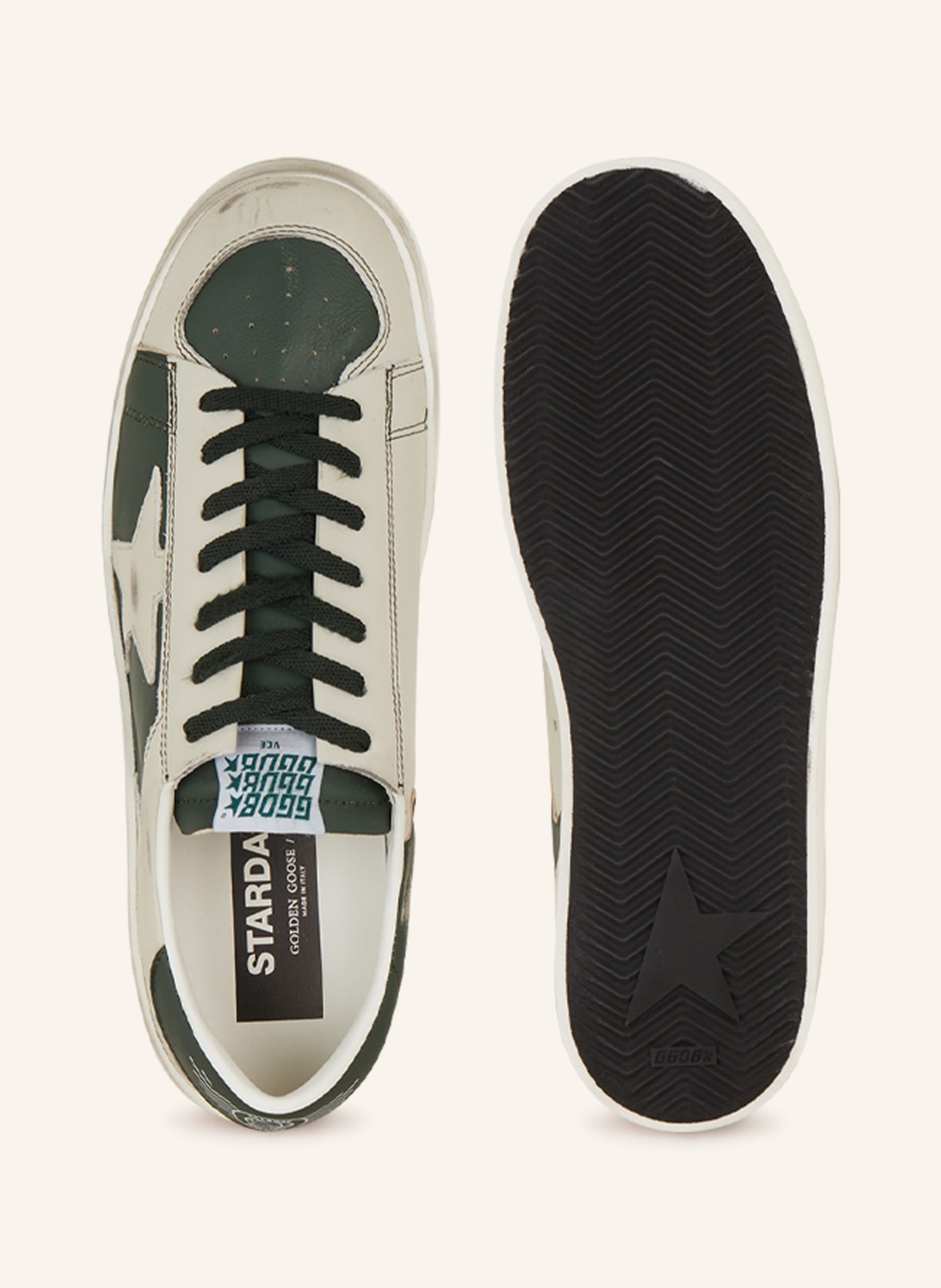 GOLDEN GOOSE Sneakers STARDAN, Color: WHITE/ GREEN (Image 5)