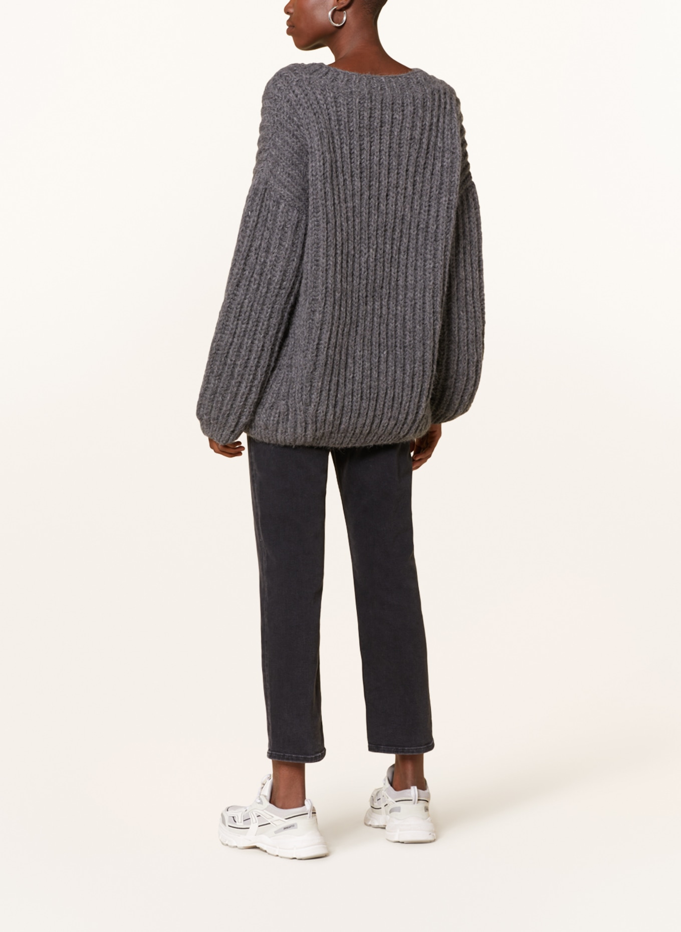 MAIAMI Oversized-Pullover aus Alpaka, Farbe: GRAU (Bild 3)