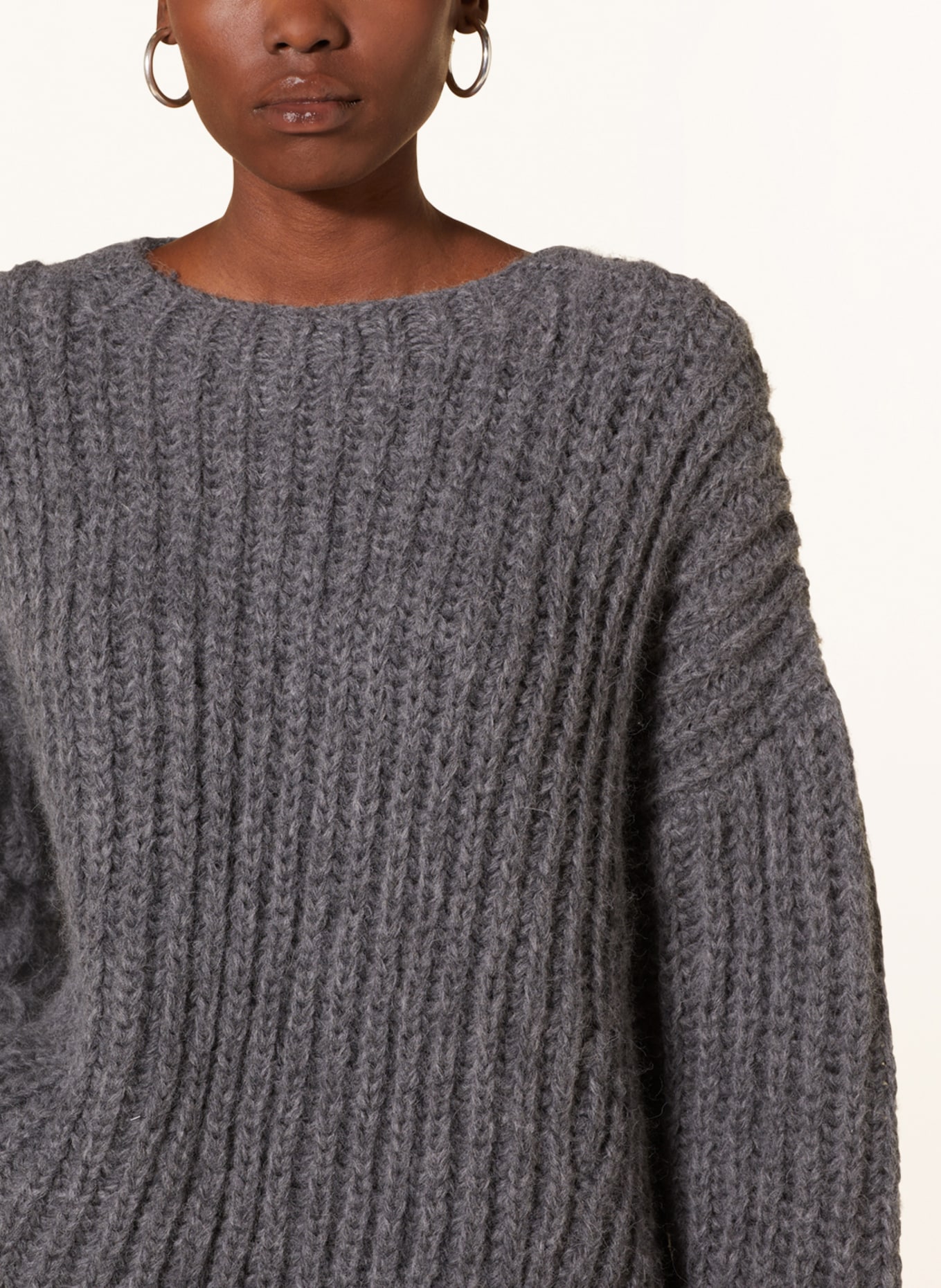 MAIAMI Oversized svetr z alpaky, Barva: ŠEDÁ (Obrázek 4)