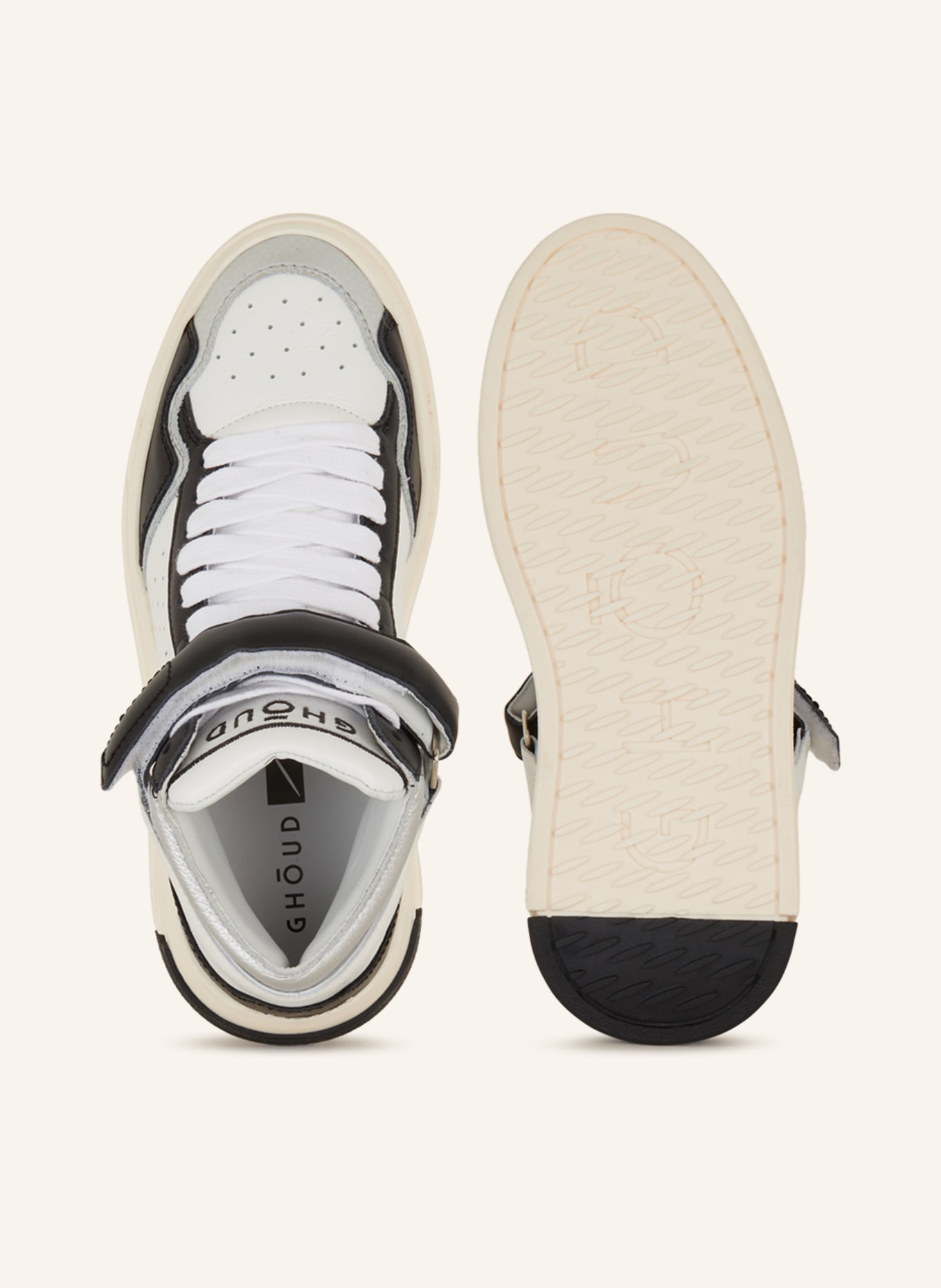GHOUD High-top sneakers TWEENER, Color: WHITE/ BLACK (Image 5)