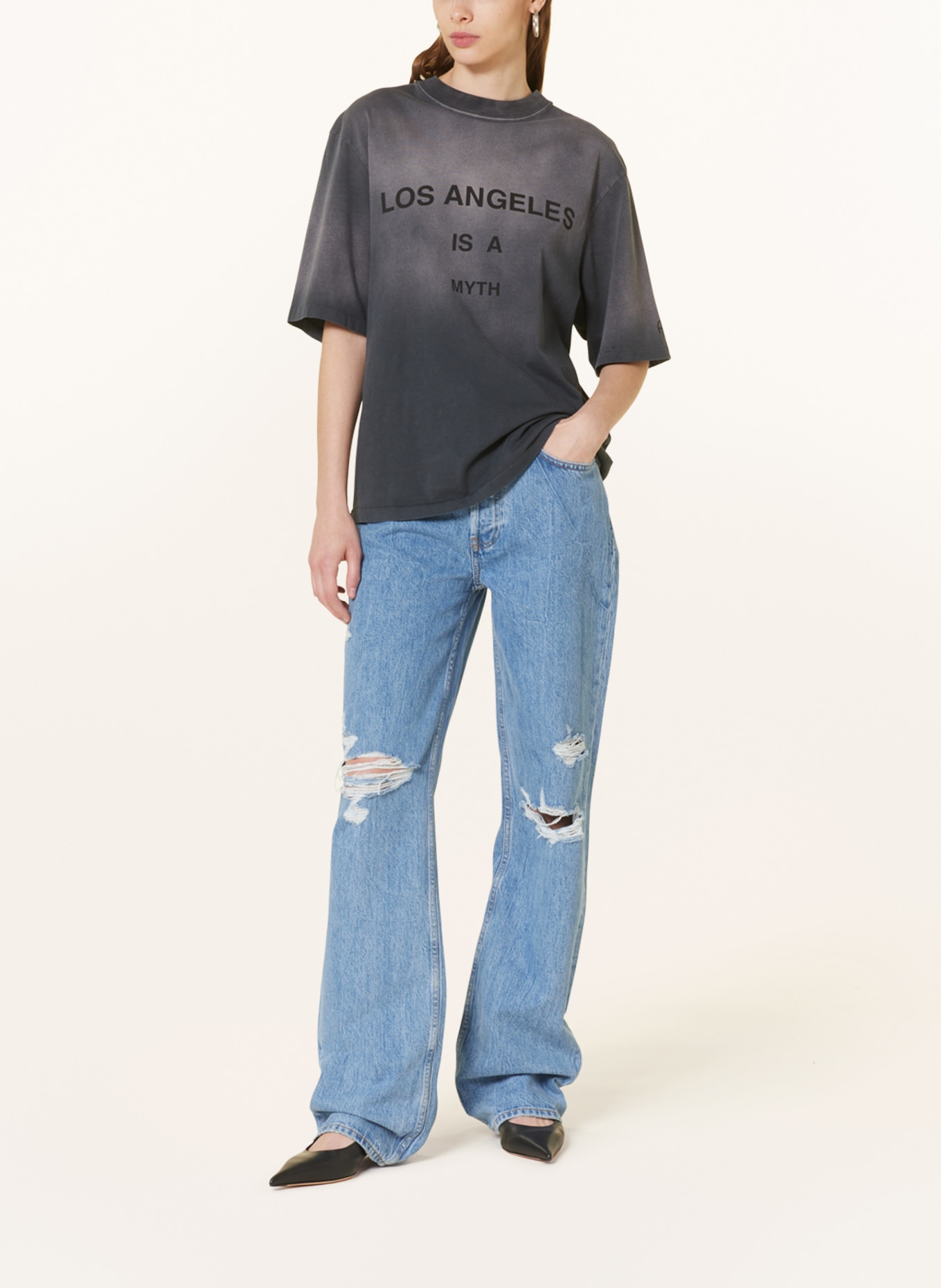 ANINE BING Straight jeans BAYOU, Color: BLUE BLUE (Image 2)