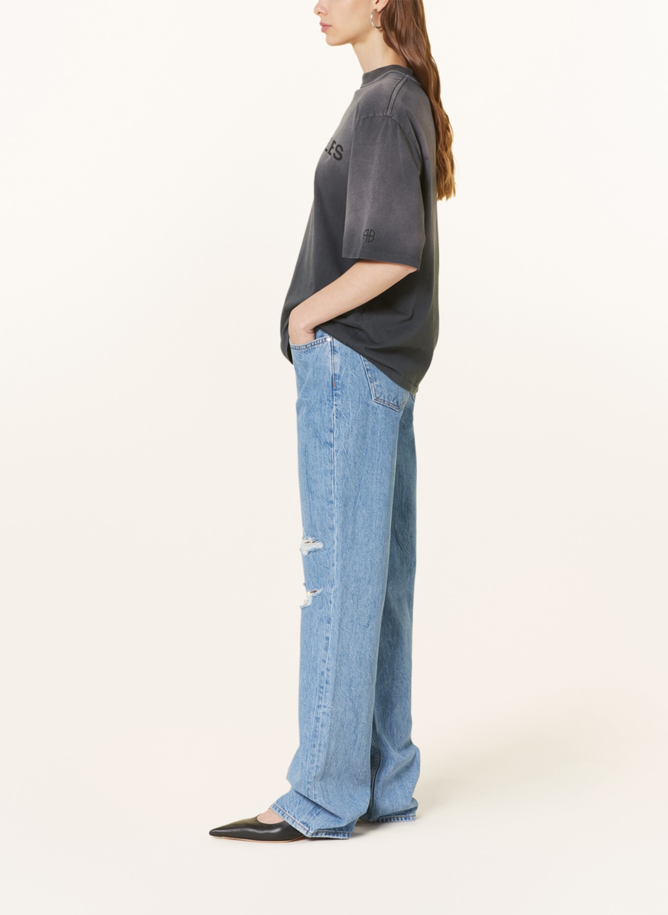 ANINE BING Straight jeans BAYOU, Color: BLUE BLUE (Image 4)