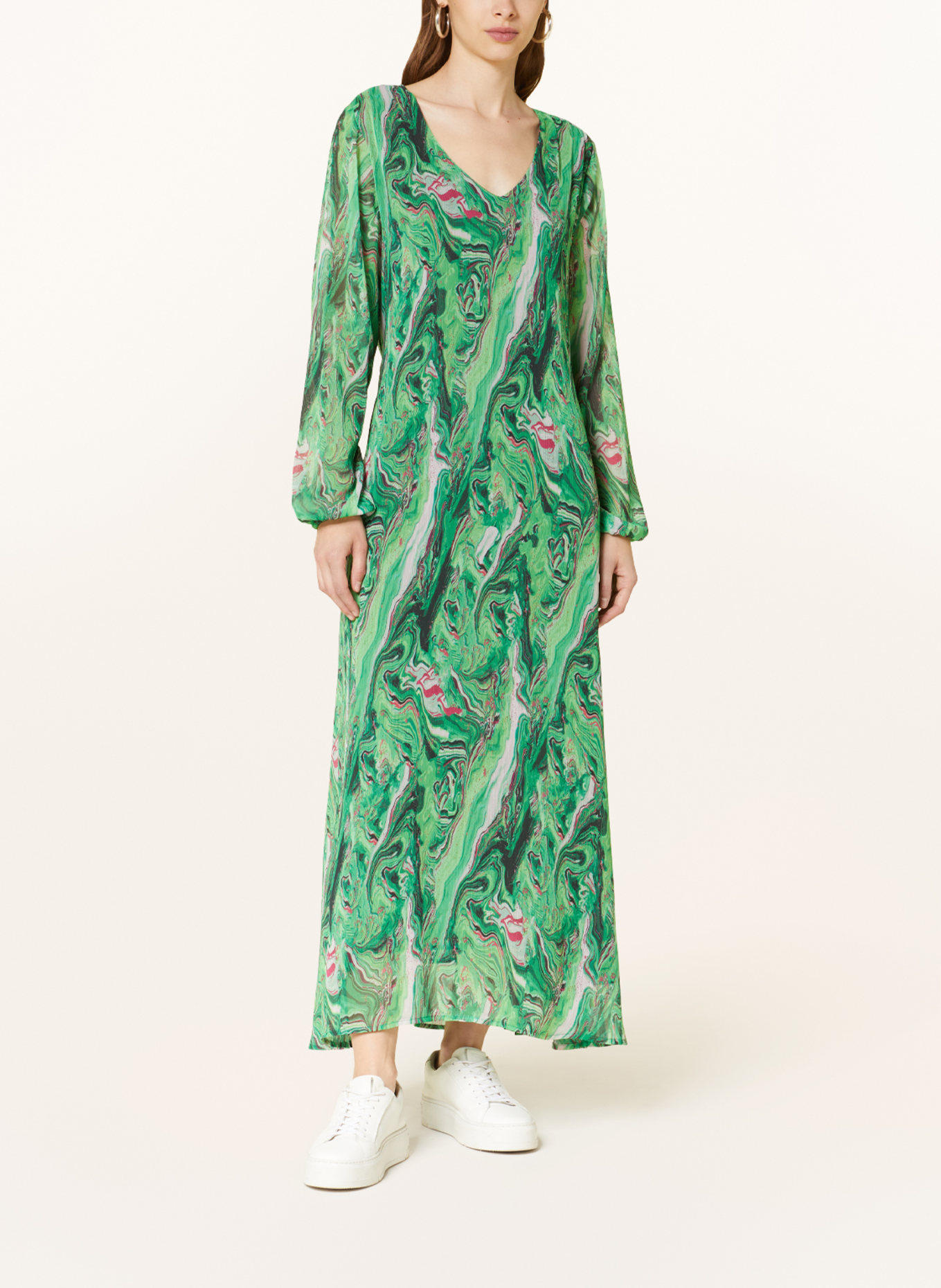 MRS & HUGS Dress, Color: GREEN/ NEON GREEN/ LIGHT PURPLE (Image 2)