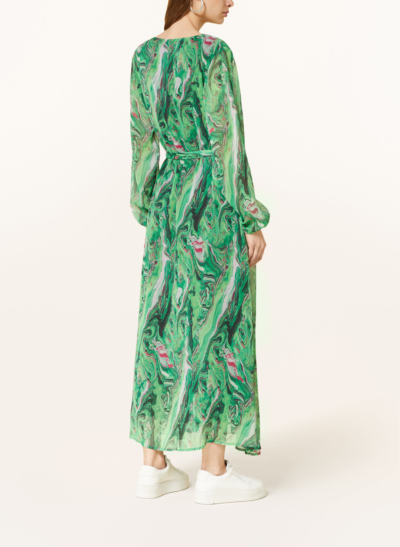 MRS & HUGS Dress, Color: GREEN/ NEON GREEN/ LIGHT PURPLE (Image 3)