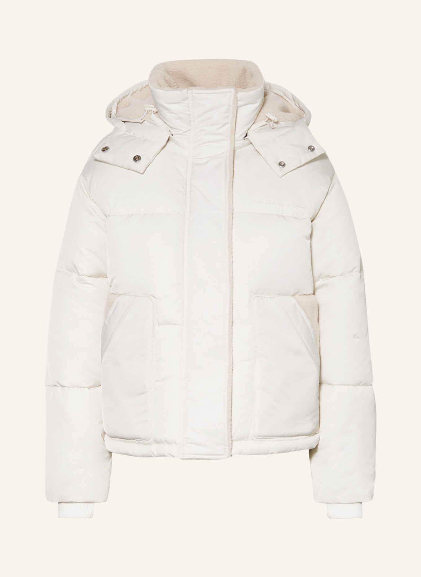 COLOURFUL REBEL Quilted jacket RYA with detachable hood, Color: CREAM (Image 1)