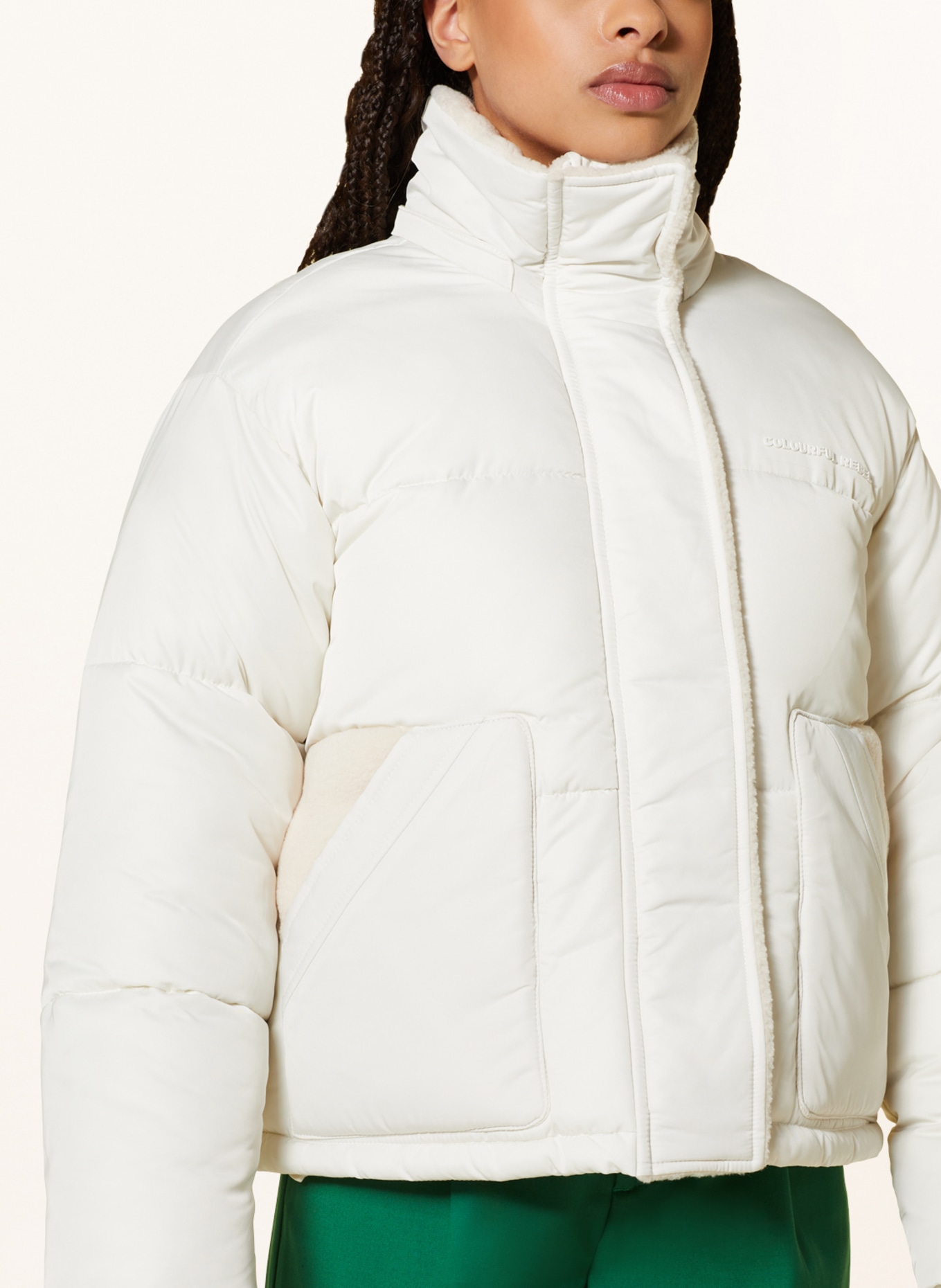 COLOURFUL REBEL Quilted jacket RYA with detachable hood, Color: CREAM (Image 5)