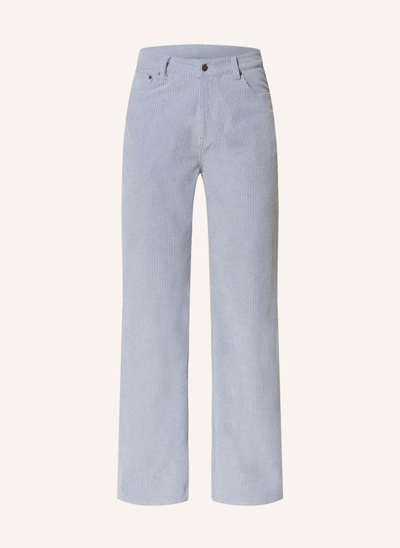 COLOURFUL REBEL Corduroy Trousers GAIAS, Color: BLUE GRAY (Image 1)