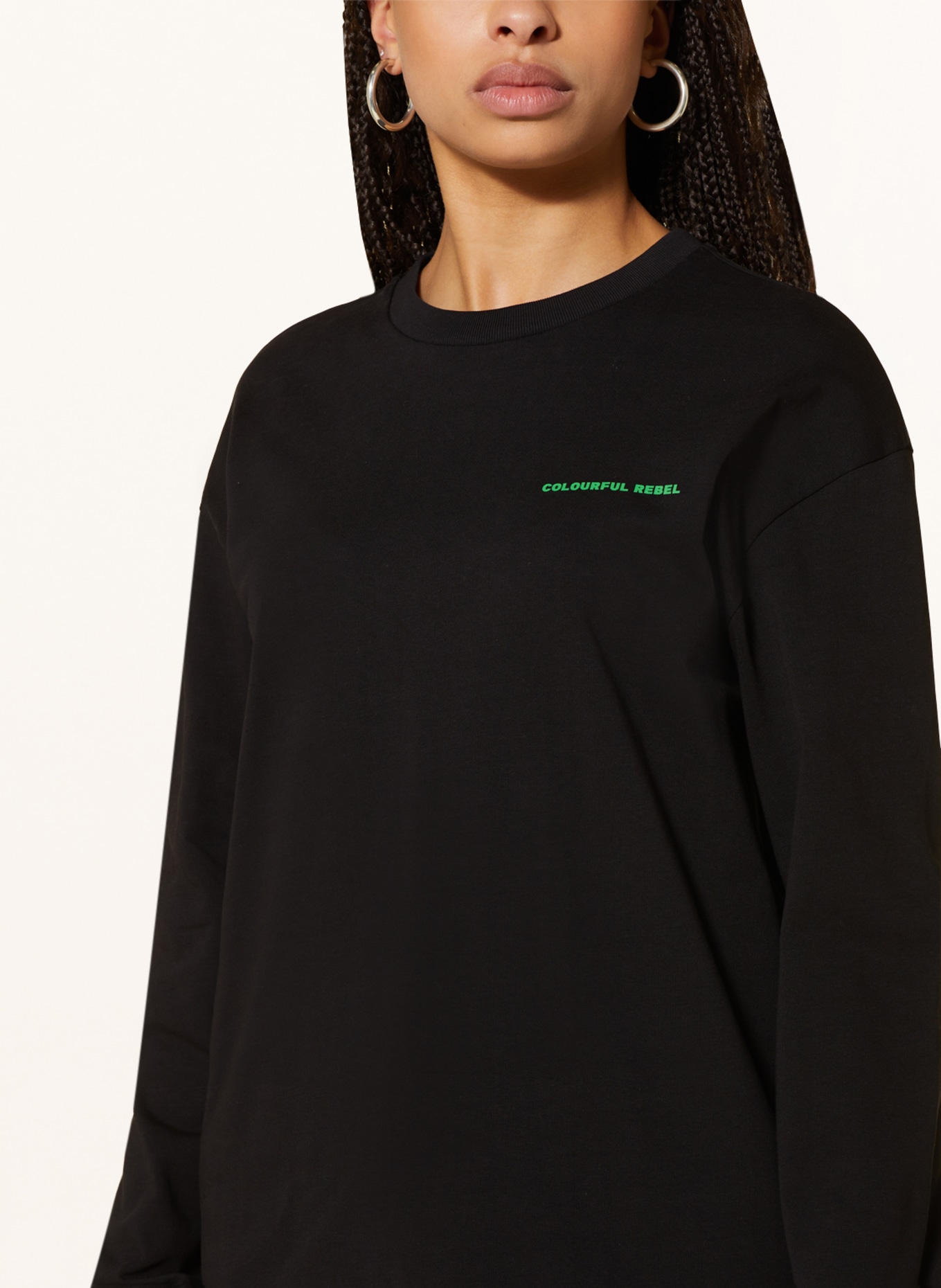 COLOURFUL REBEL Long sleeve shirt, Color: BLACK/ ORANGE/ PURPLE (Image 4)