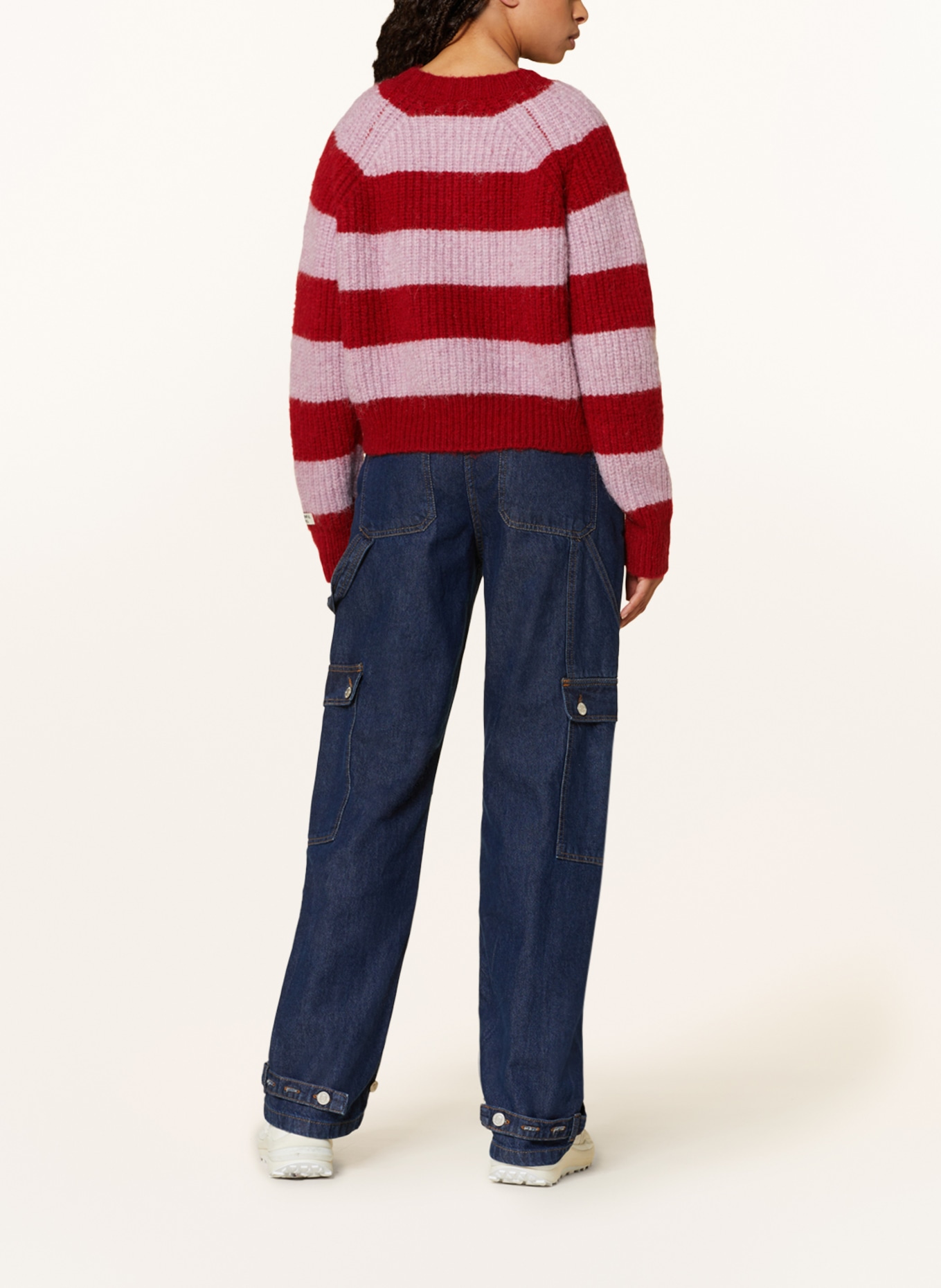 COLOURFUL REBEL Sweater, Color: DARK RED/ PINK (Image 3)