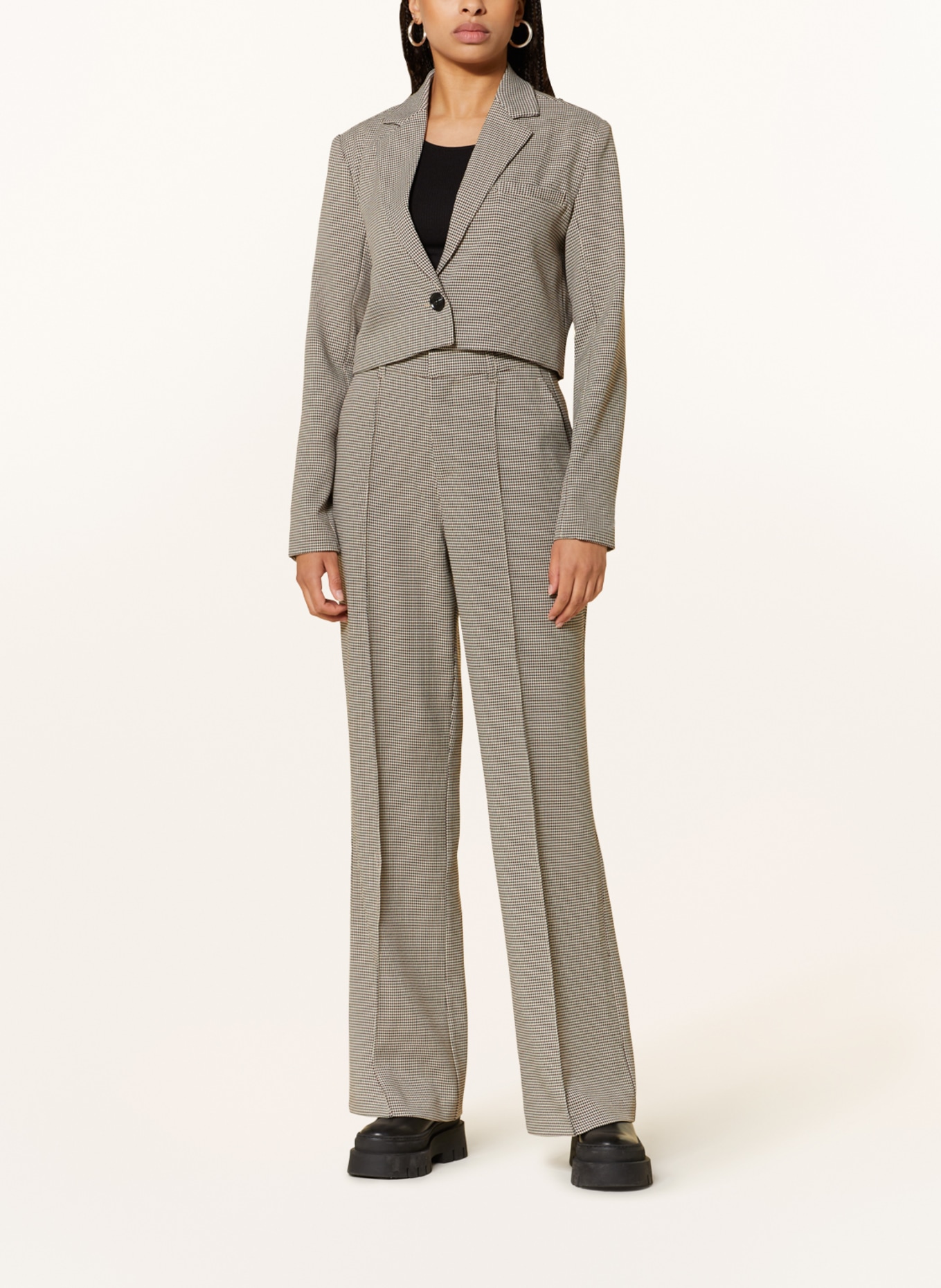 COLOURFUL REBEL Spodnie marlena RUS, Kolor: KREMOWY/ NIEBIESKI/ CIEMNOCZERWONY (Obrazek 2)