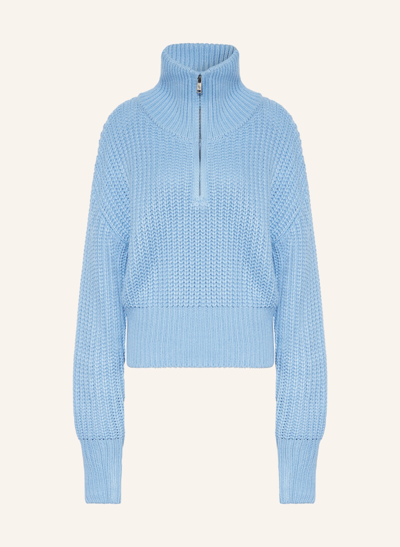 COLOURFUL REBEL Half-zip sweater, Color: LIGHT BLUE (Image 1)