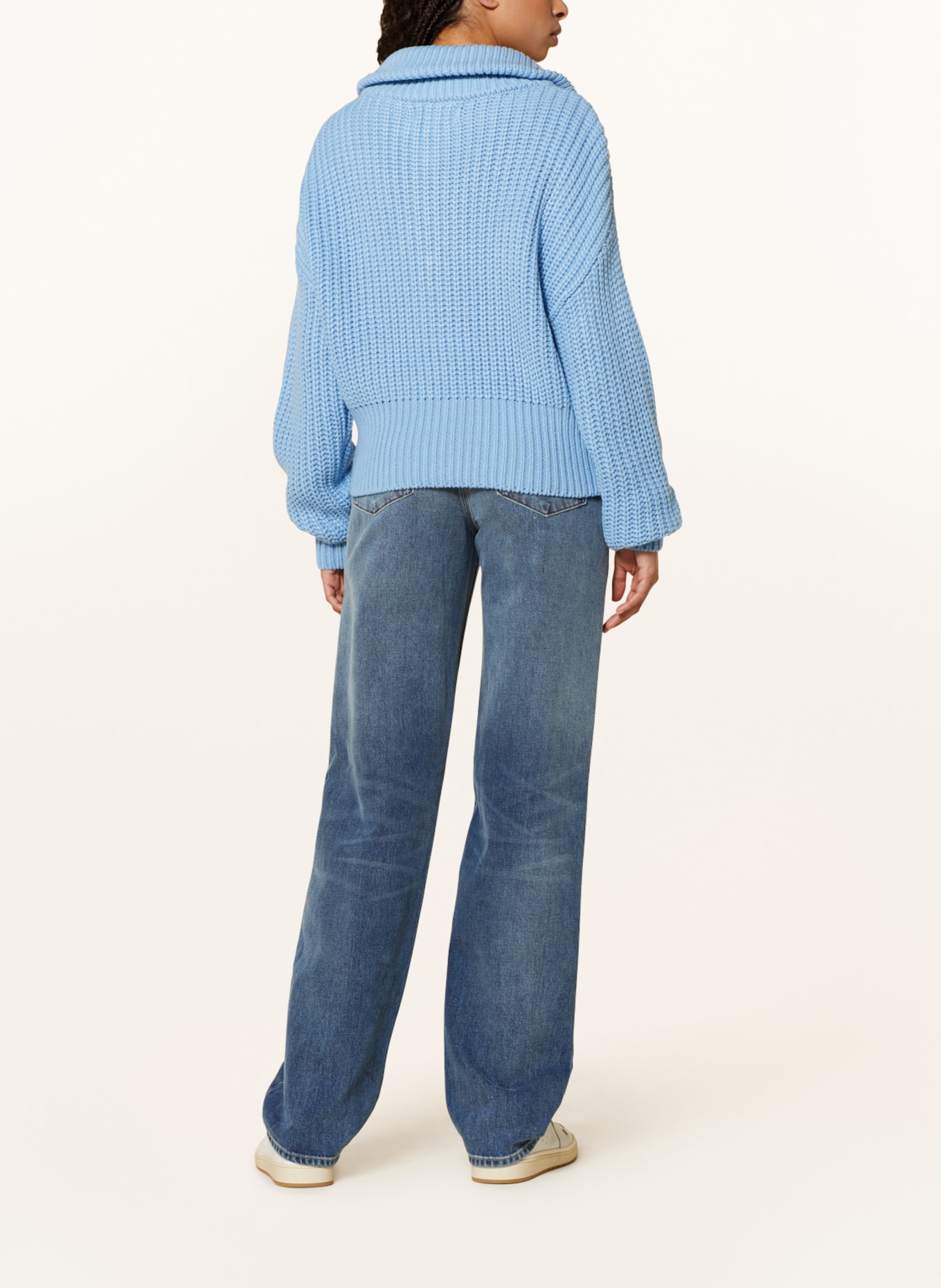 COLOURFUL REBEL Half-zip sweater, Color: LIGHT BLUE (Image 3)