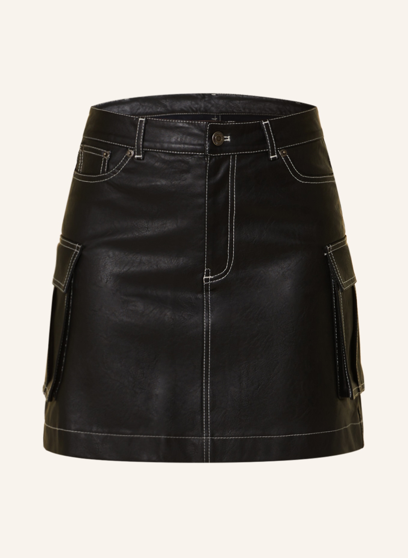 COLOURFUL REBEL Skirt ZENNI in leather look, Color: BLACK (Image 1)