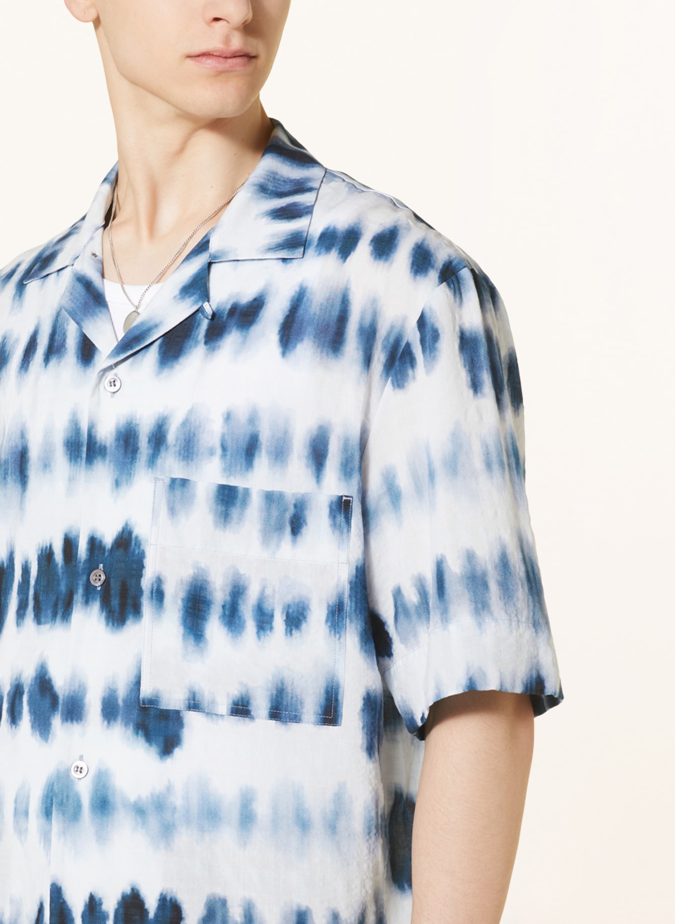 COS Resort shirt relaxed fit, Color: BLUE/ WHITE (Image 4)