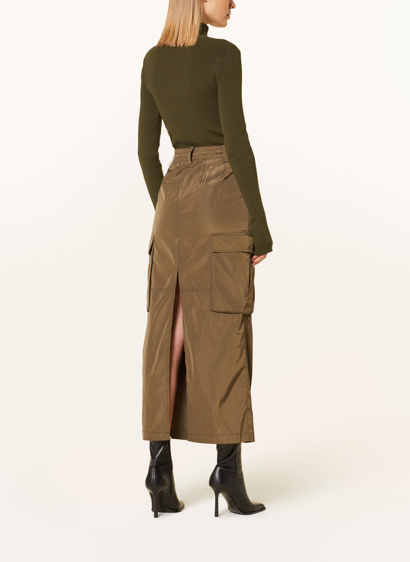 Herskind Turtleneck sweater VITA with cut-out, Color: KHAKI (Image 3)
