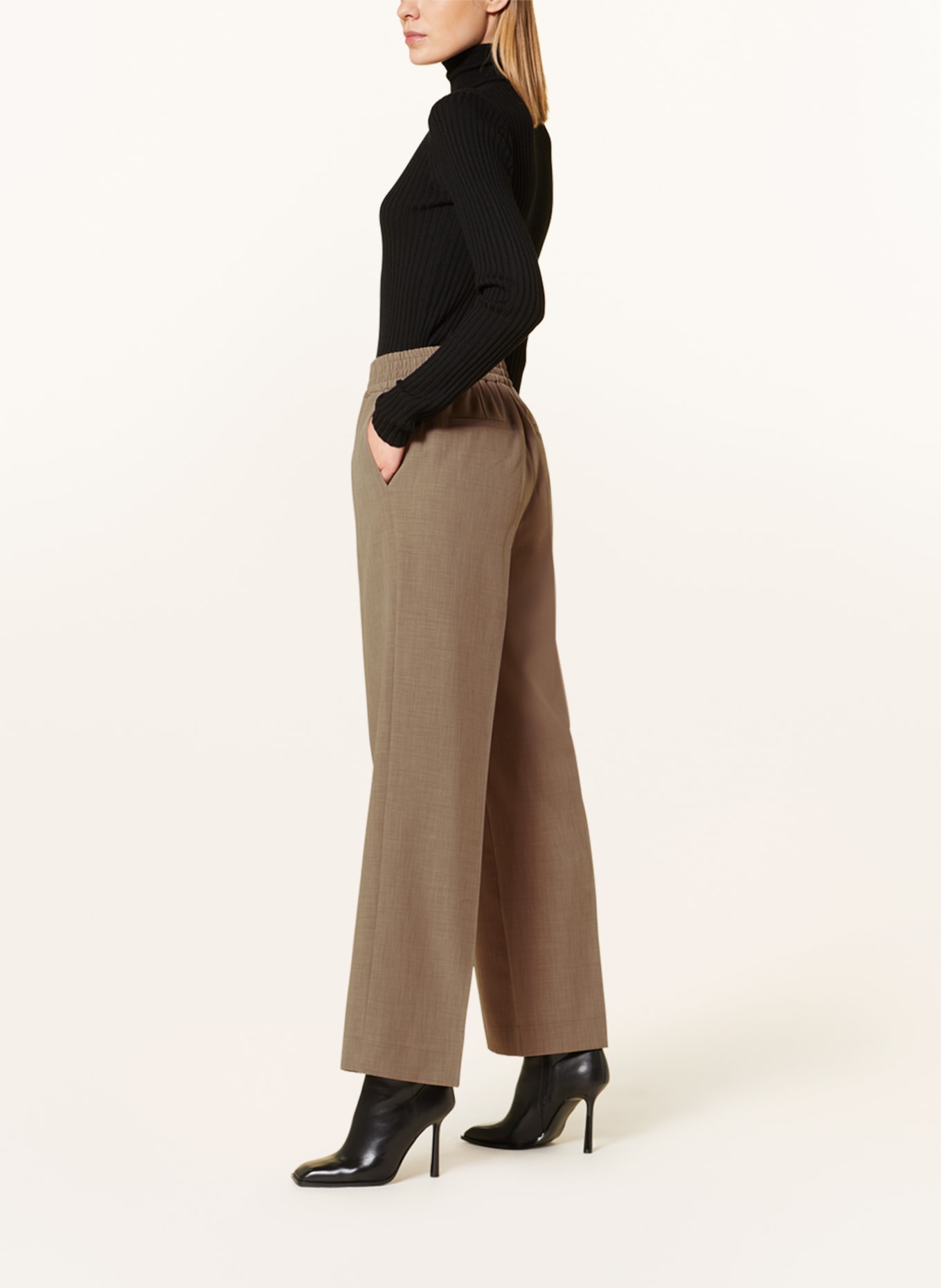 Herskind Wide leg trousers PINKY, Color: TAUPE (Image 4)