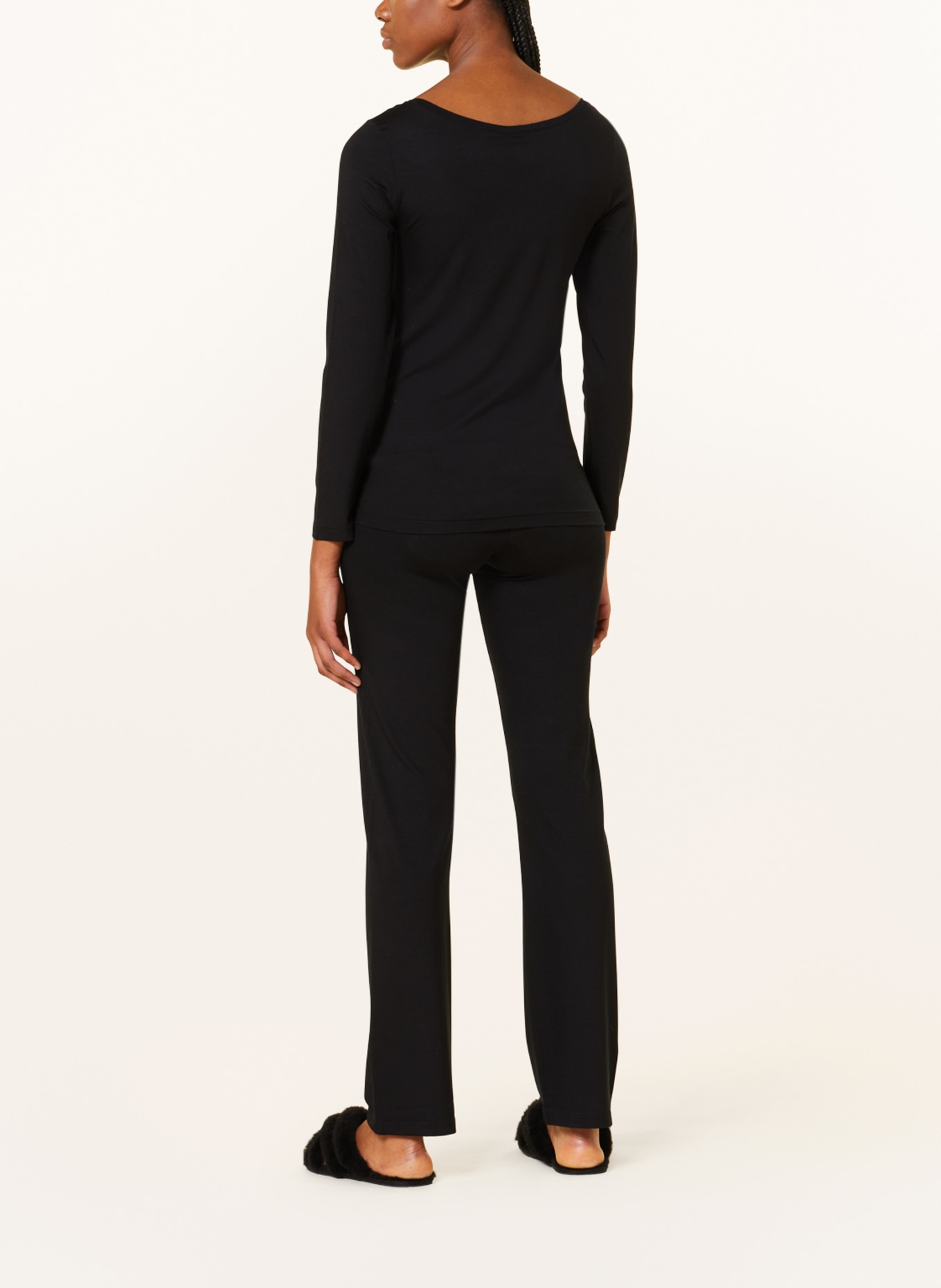 zimmerli Pajama shirt PURENESS, Color: BLACK (Image 3)