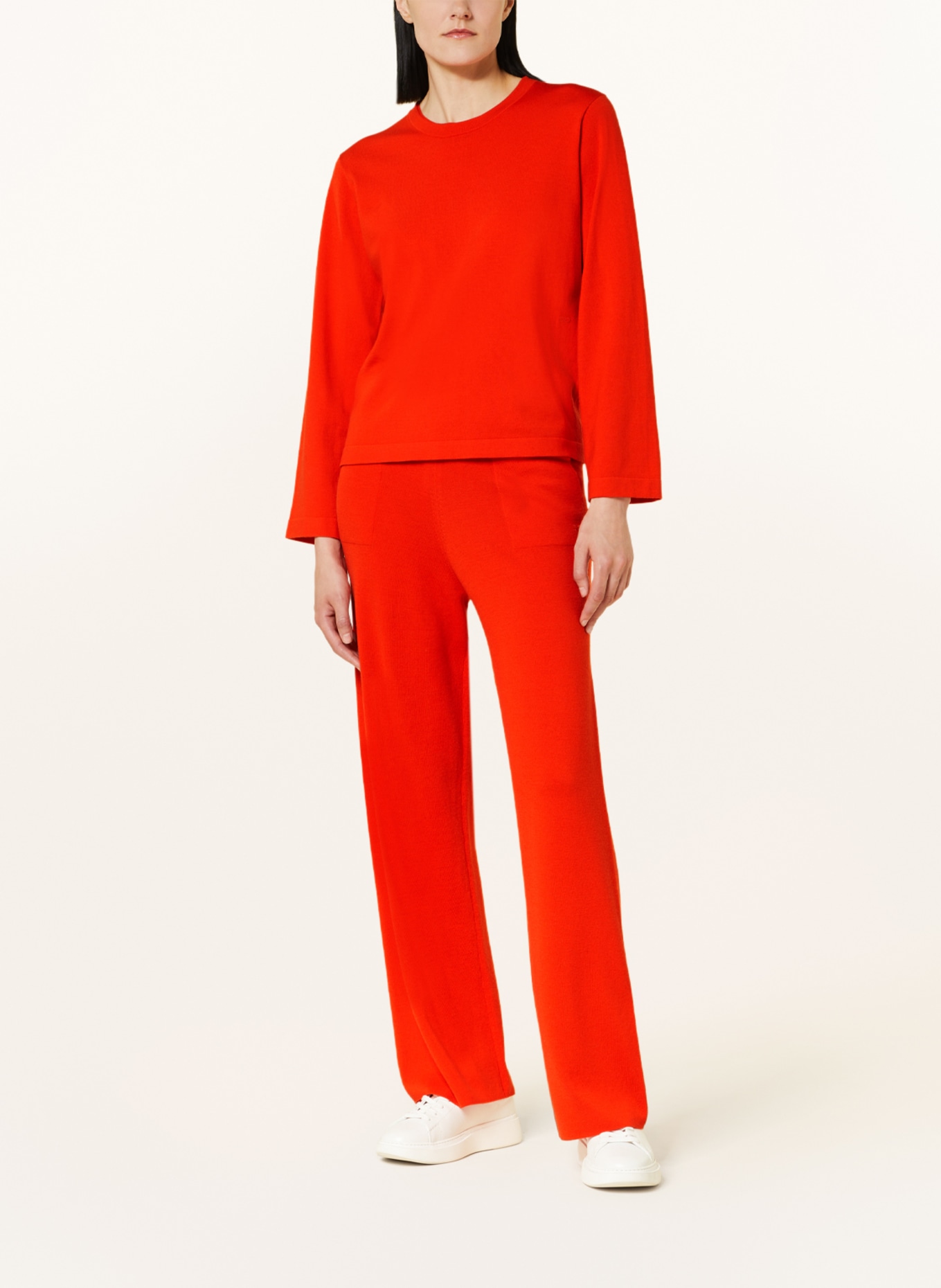 SMINFINITY Knit trousers made of merino wool, Color: ORANGE (Image 2)