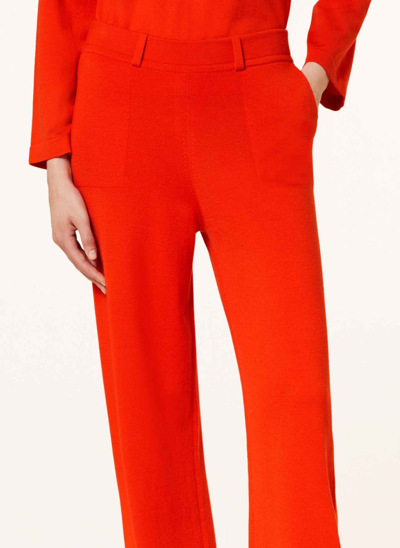 SMINFINITY Knit trousers made of merino wool, Color: ORANGE (Image 5)