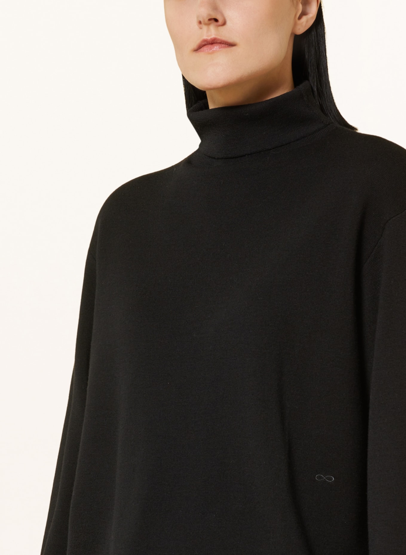 SMINFINITY Turtleneck sweater in merino wool, Color: BLACK (Image 4)
