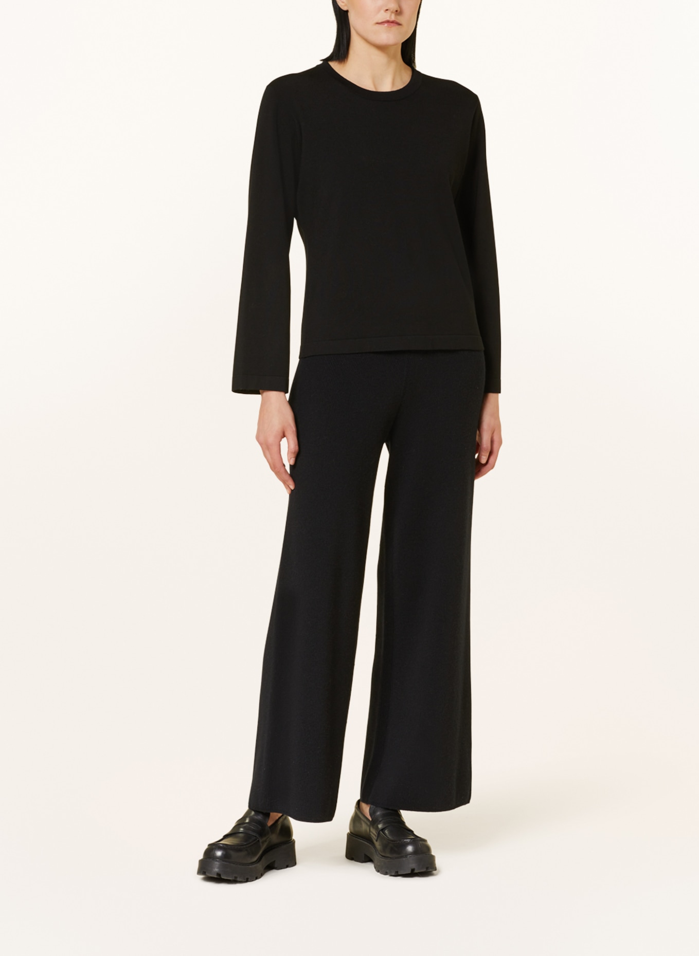 SMINFINITY Long sleeve shirt in merino wool, Color: BLACK (Image 2)