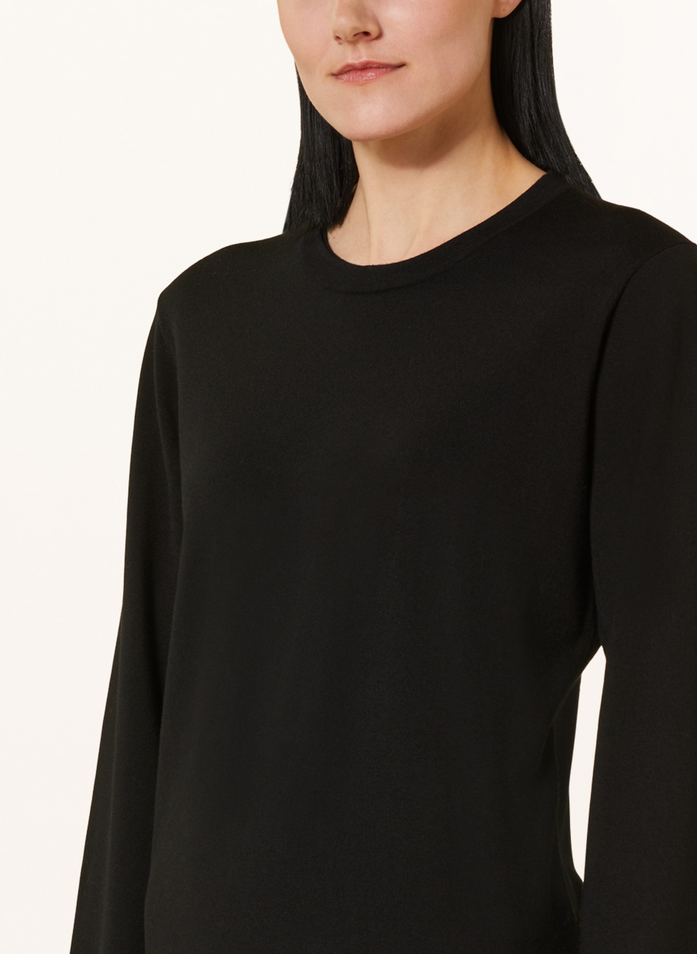 SMINFINITY Long sleeve shirt in merino wool, Color: BLACK (Image 4)