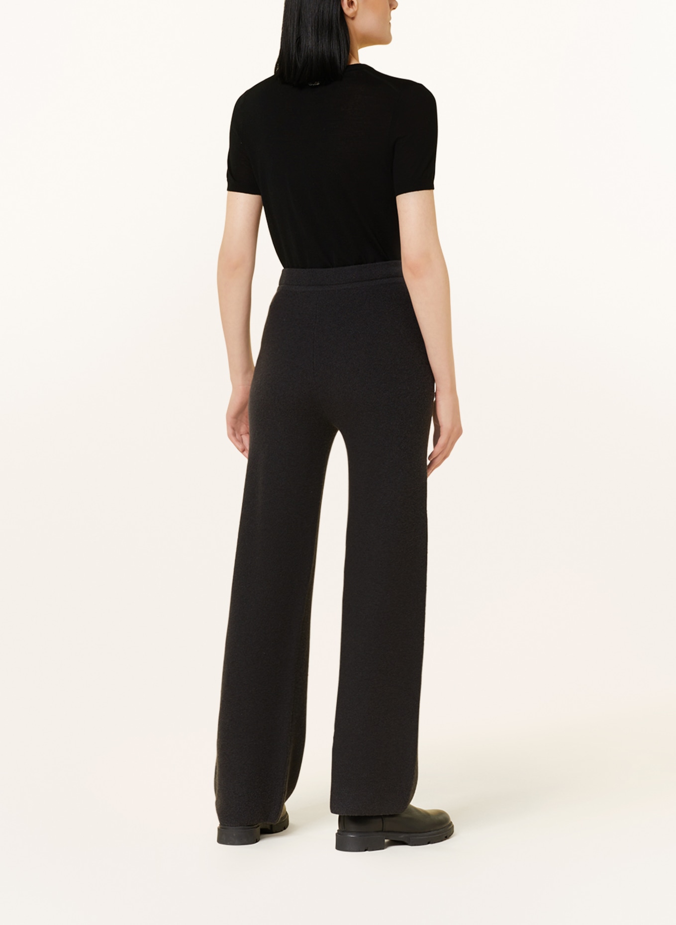 SMINFINITY Knit trousers with cashmere, Color: DARK GRAY (Image 3)