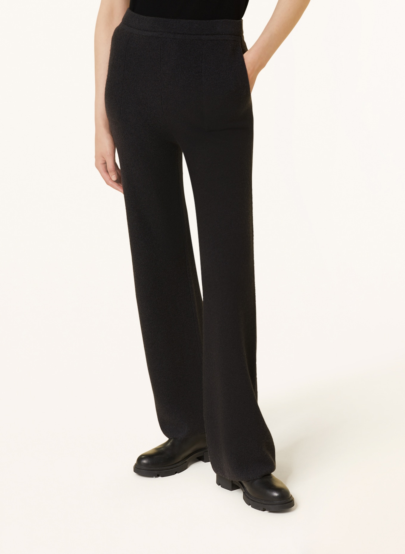SMINFINITY Knit trousers with cashmere, Color: DARK GRAY (Image 5)
