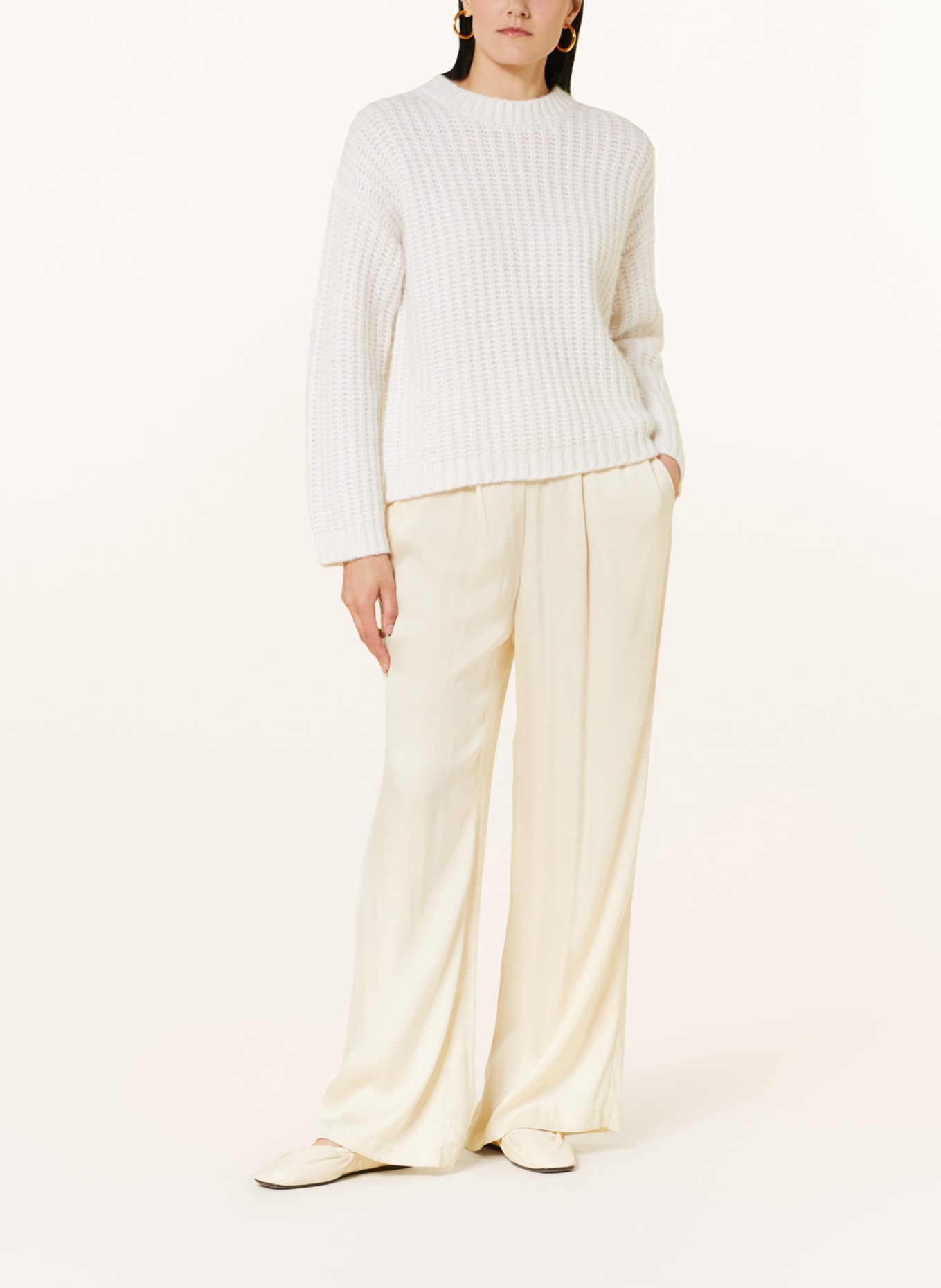 SMINFINITY Sweter z dodatkiem kaszmiru, Kolor: ECRU (Obrazek 2)