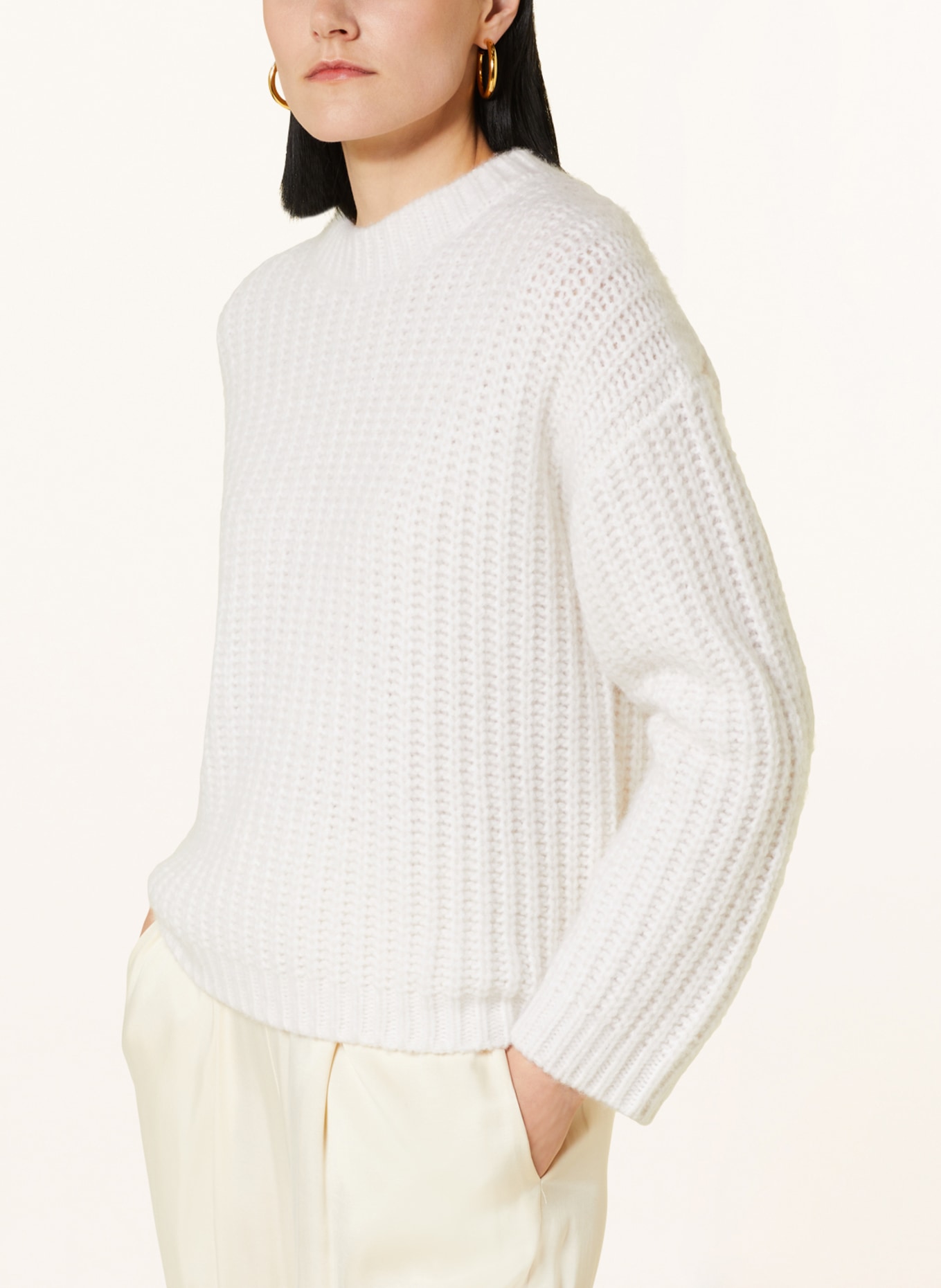 SMINFINITY Sweter z dodatkiem kaszmiru, Kolor: ECRU (Obrazek 4)