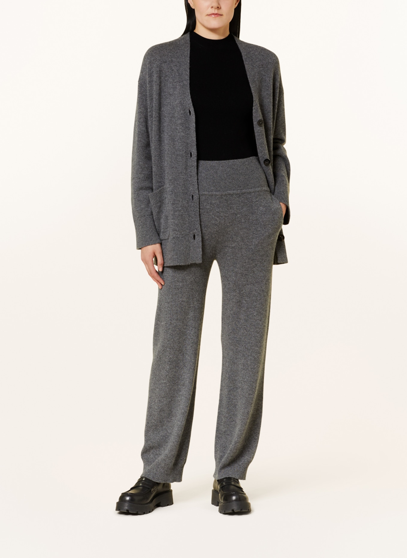 SMINFINITY Knit trousers in cashmere, Color: GRAY (Image 2)