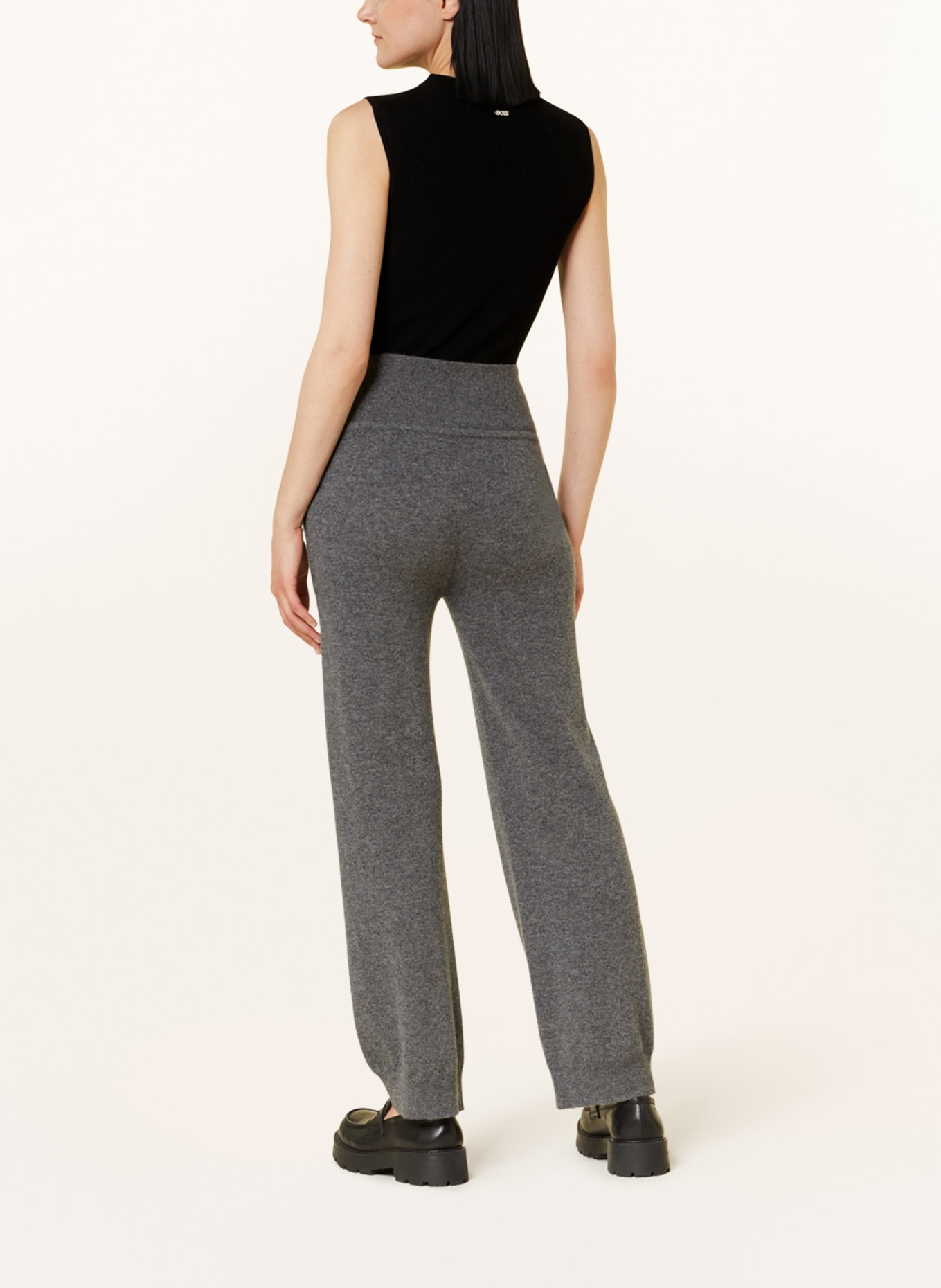 SMINFINITY Knit trousers in cashmere, Color: GRAY (Image 3)