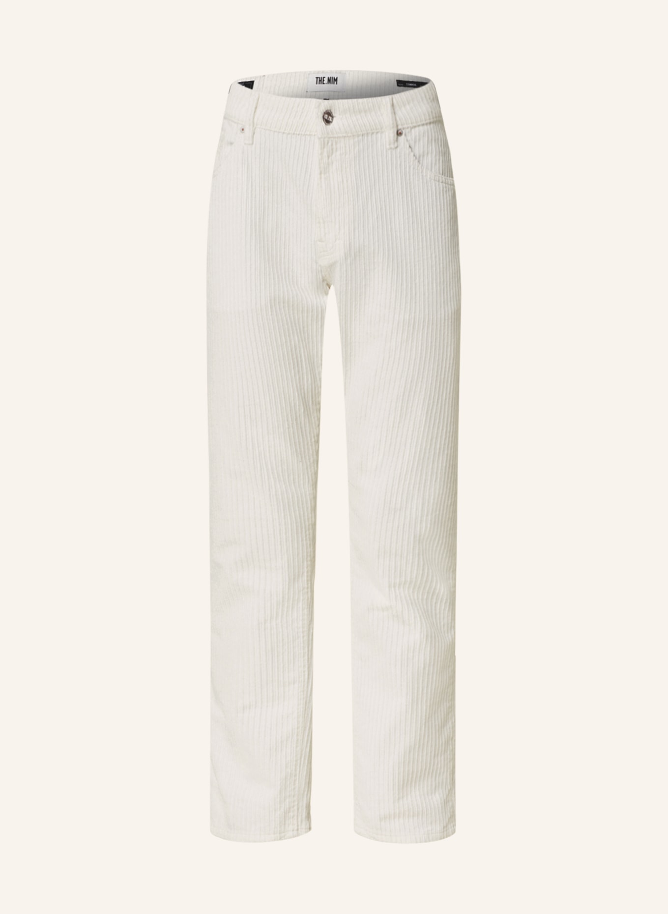 THE.NIM STANDARD Corduroy trousers CONNOR carrot fit, Color: WHITE (Image 1)