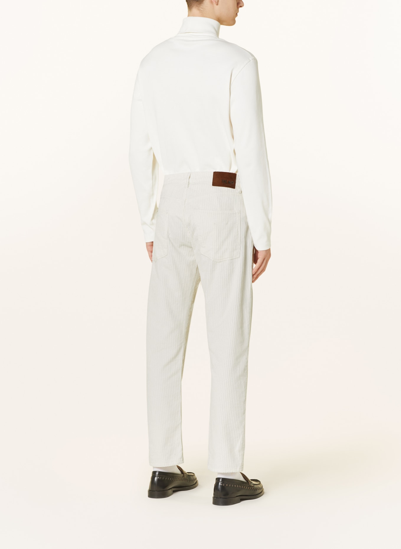 THE.NIM STANDARD Corduroy trousers CONNOR carrot fit, Color: WHITE (Image 3)