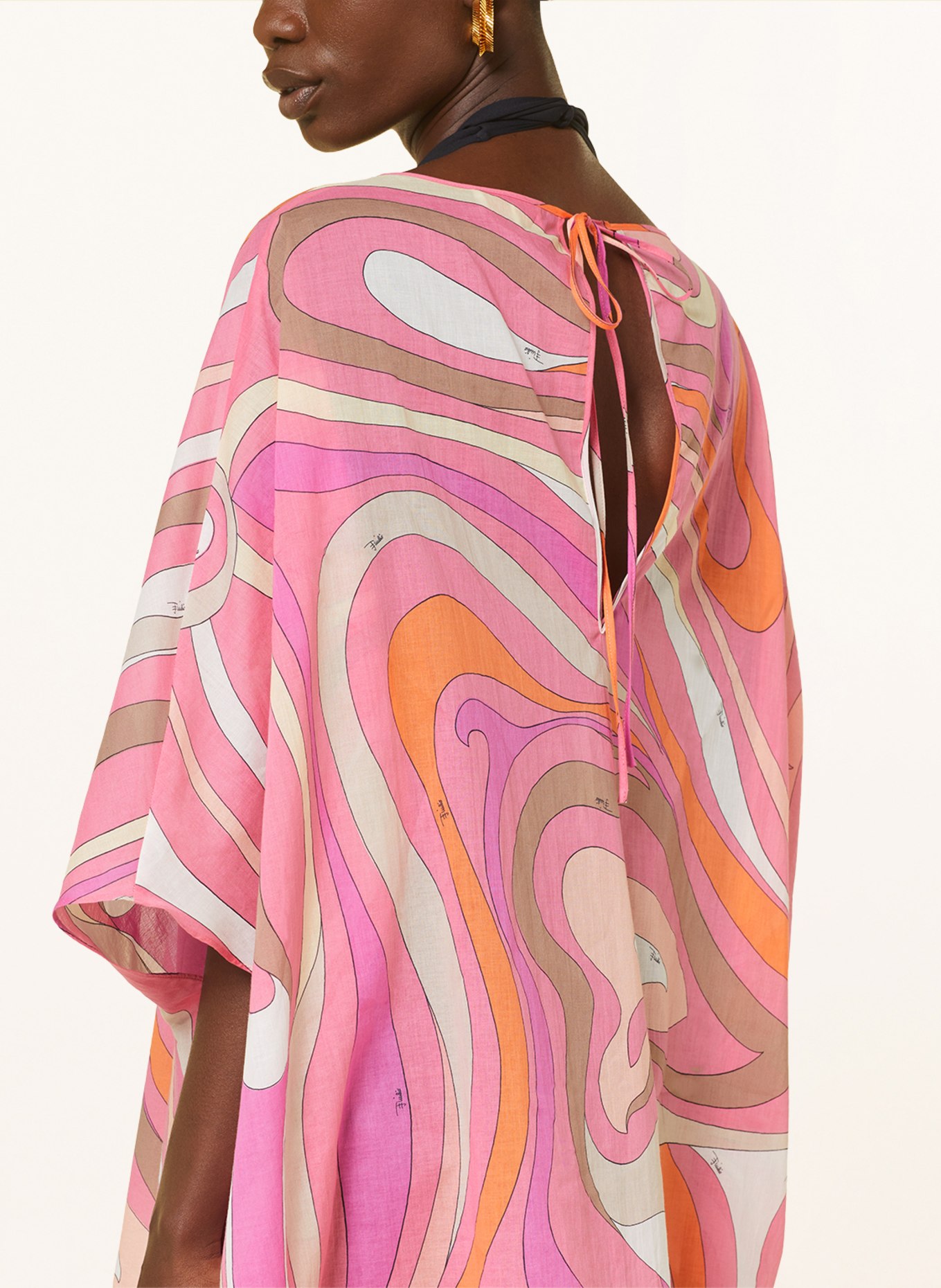 PUCCI Sukienka letnia typu kaftan, Kolor: MOCNORÓŻOWY/ JASNOFIOLETOWY/ ŁOSOSIOWY (Obrazek 4)
