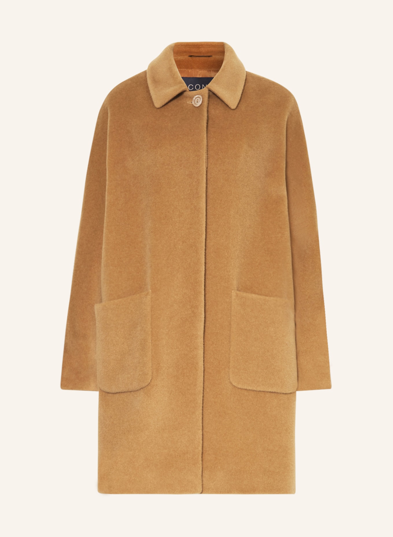 ICONS CINZIA ROCCA Wool coat, Color: CAMEL (Image 1)