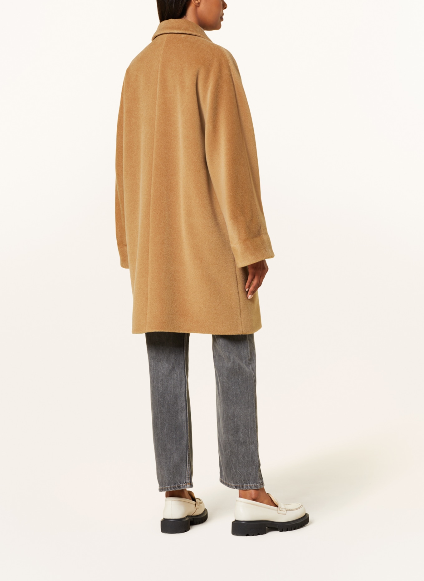 ICONS CINZIA ROCCA Wool coat, Color: CAMEL (Image 3)