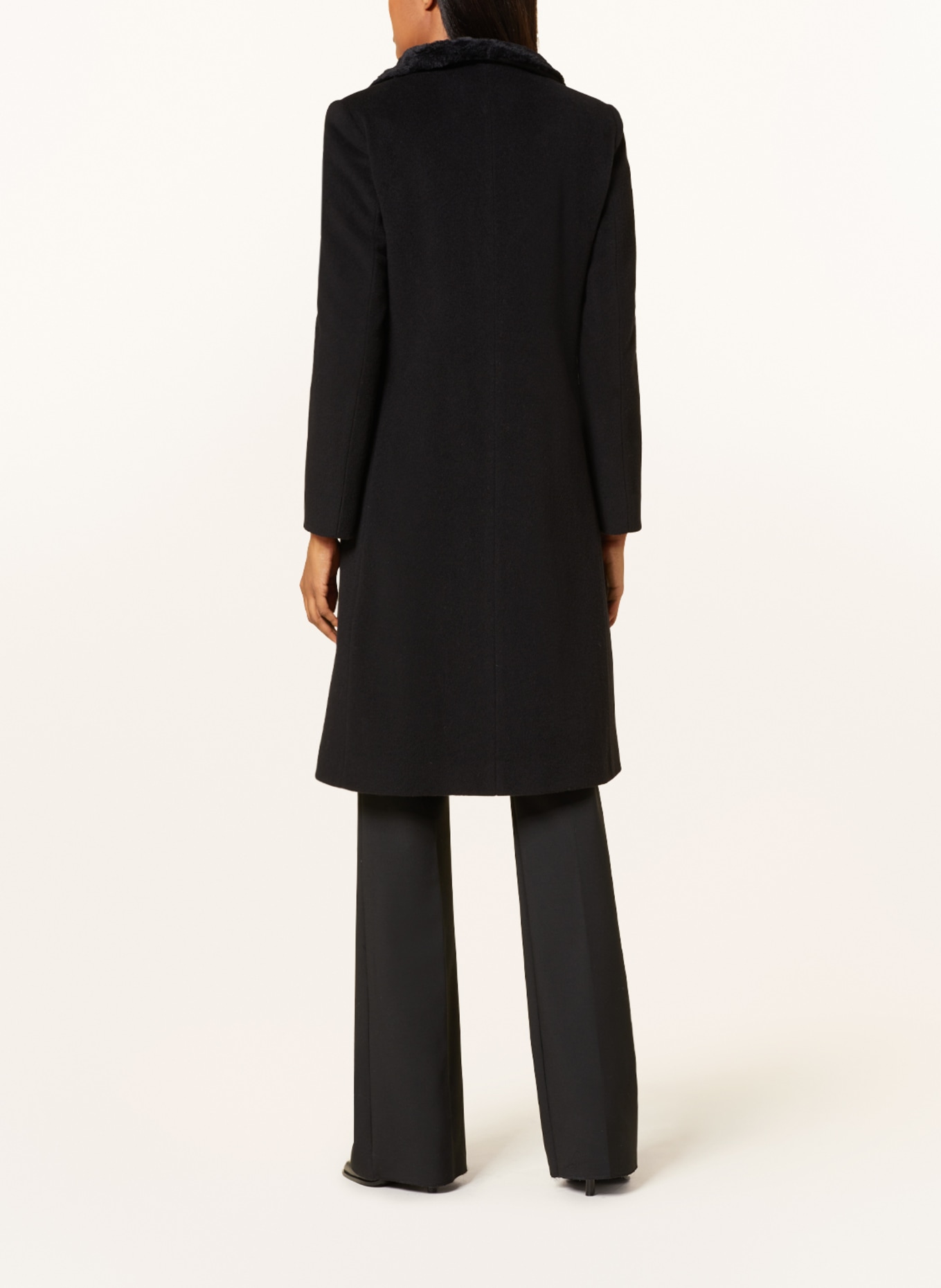 ICONS CINZIA ROCCA Wool coat, Color: BLACK (Image 3)