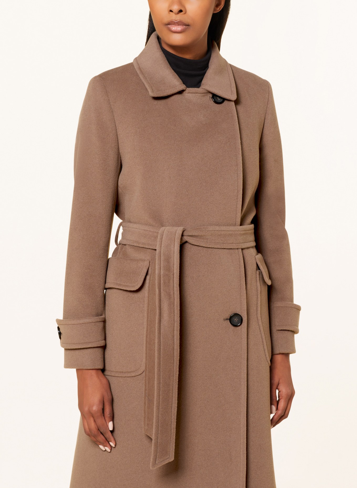 ICONS CINZIA ROCCA Wool coat, Color: TAUPE (Image 4)