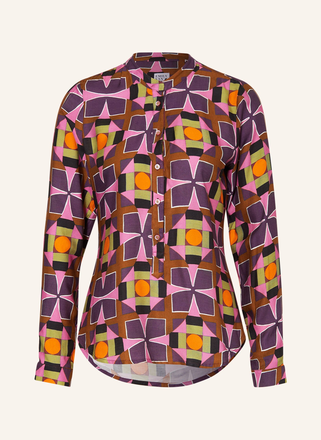 Emily VAN DEN BERGH Shirt blouse, Color: PURPLE/ BROWN/ ORANGE (Image 1)