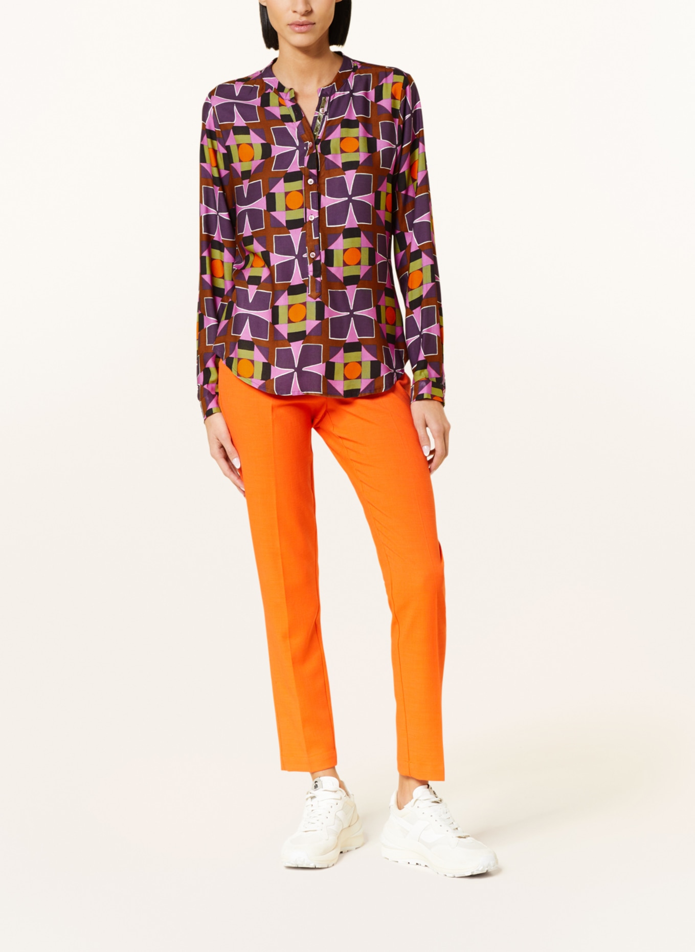 Emily VAN DEN BERGH Shirt blouse, Color: PURPLE/ BROWN/ ORANGE (Image 2)