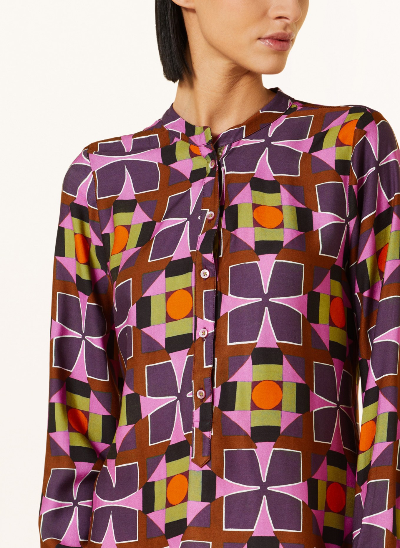 Emily VAN DEN BERGH Shirt blouse, Color: PURPLE/ BROWN/ ORANGE (Image 4)