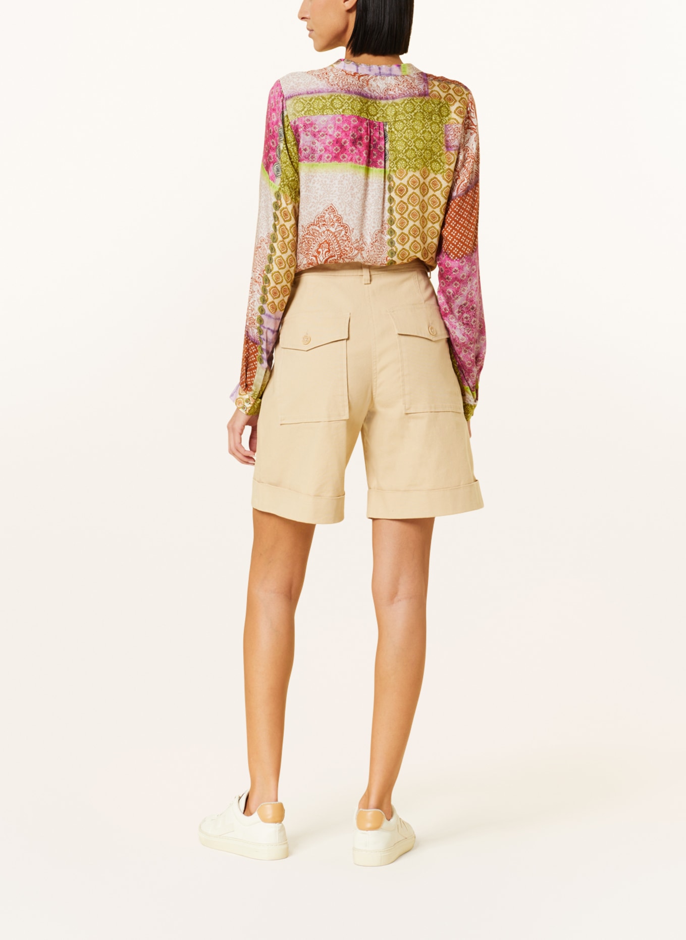 Emily VAN DEN BERGH Shirt blouse, Color: GREEN/ PINK/ BROWN (Image 3)